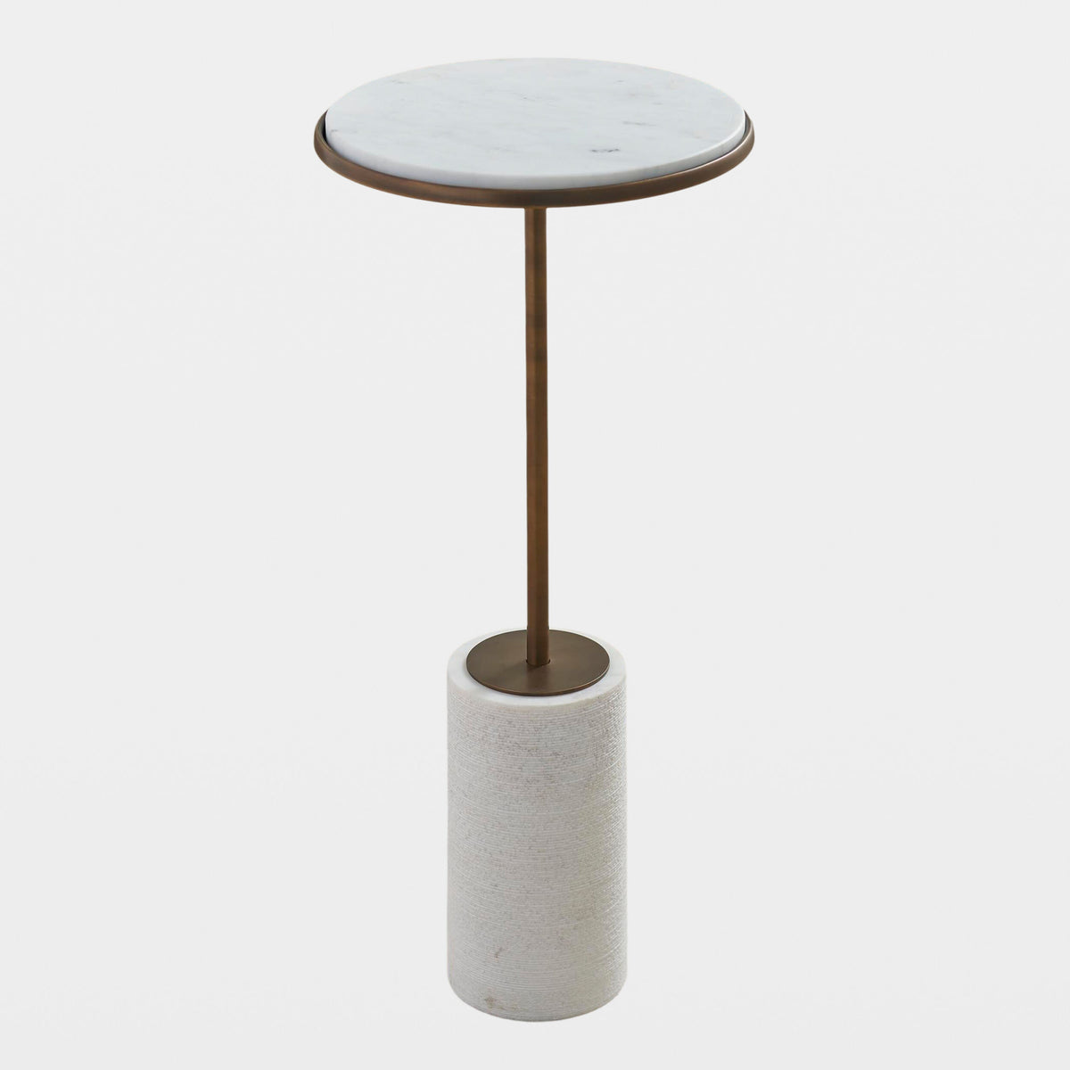 Flummox Short Cored Marble Table-Bronze