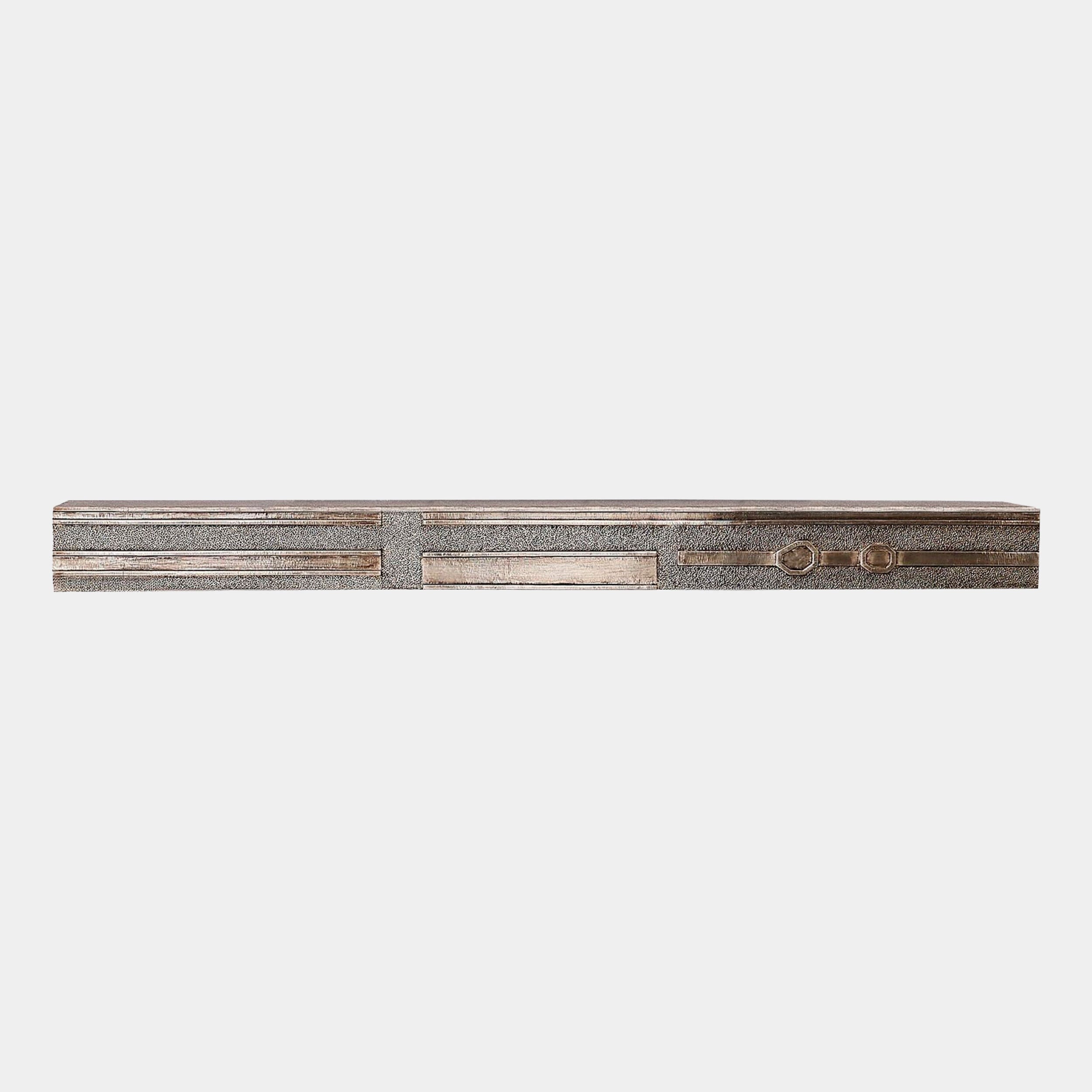 Moderne Block Floating Shelf-Nickel