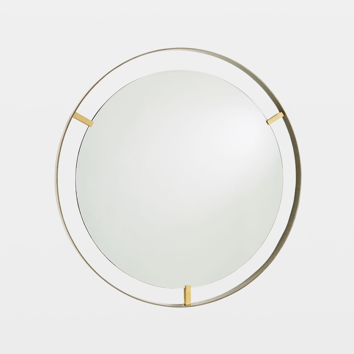 Floating Mirror-Brass Clips-Bronze Rim