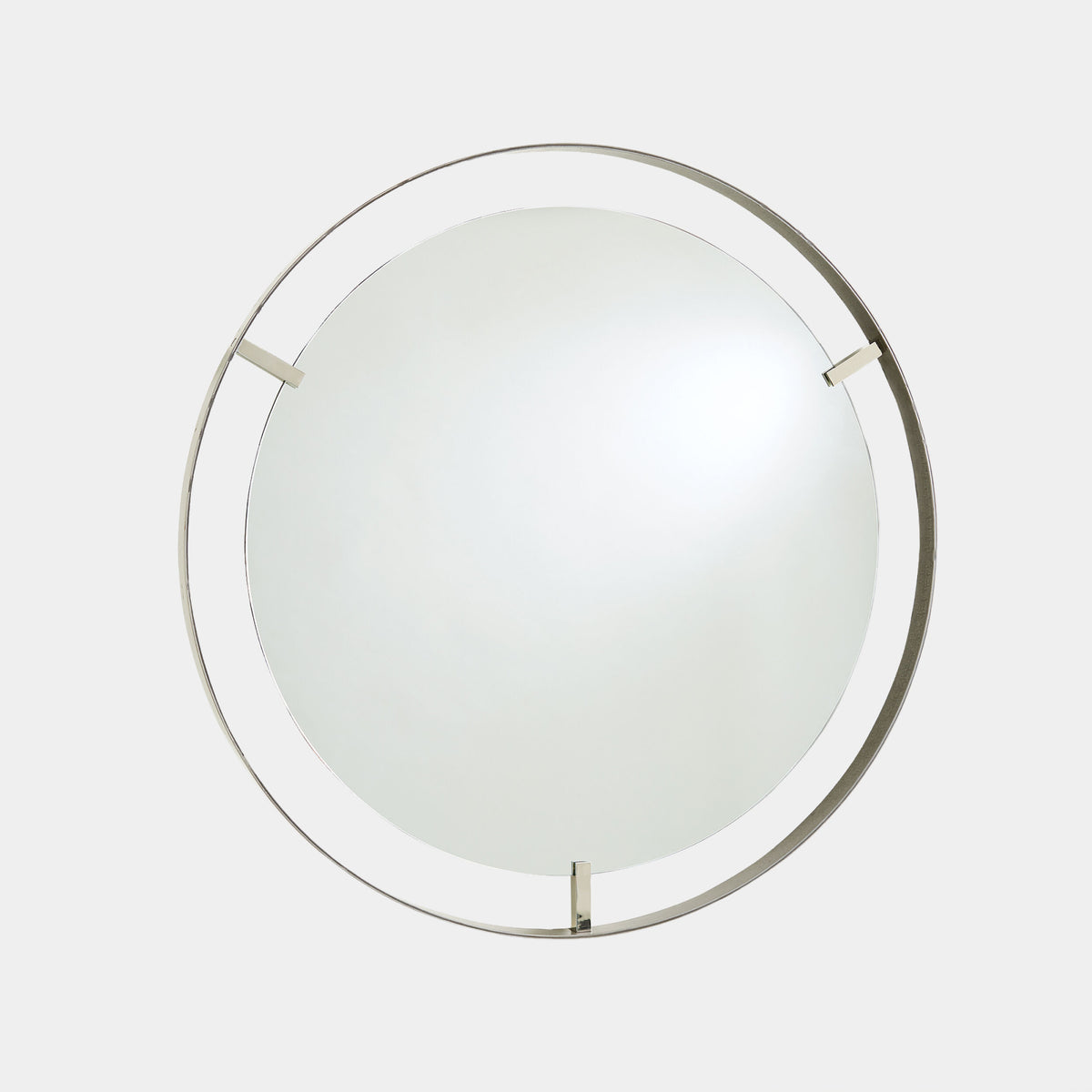 Floating Mirror-Nickel Clips-Natural Iron Rim