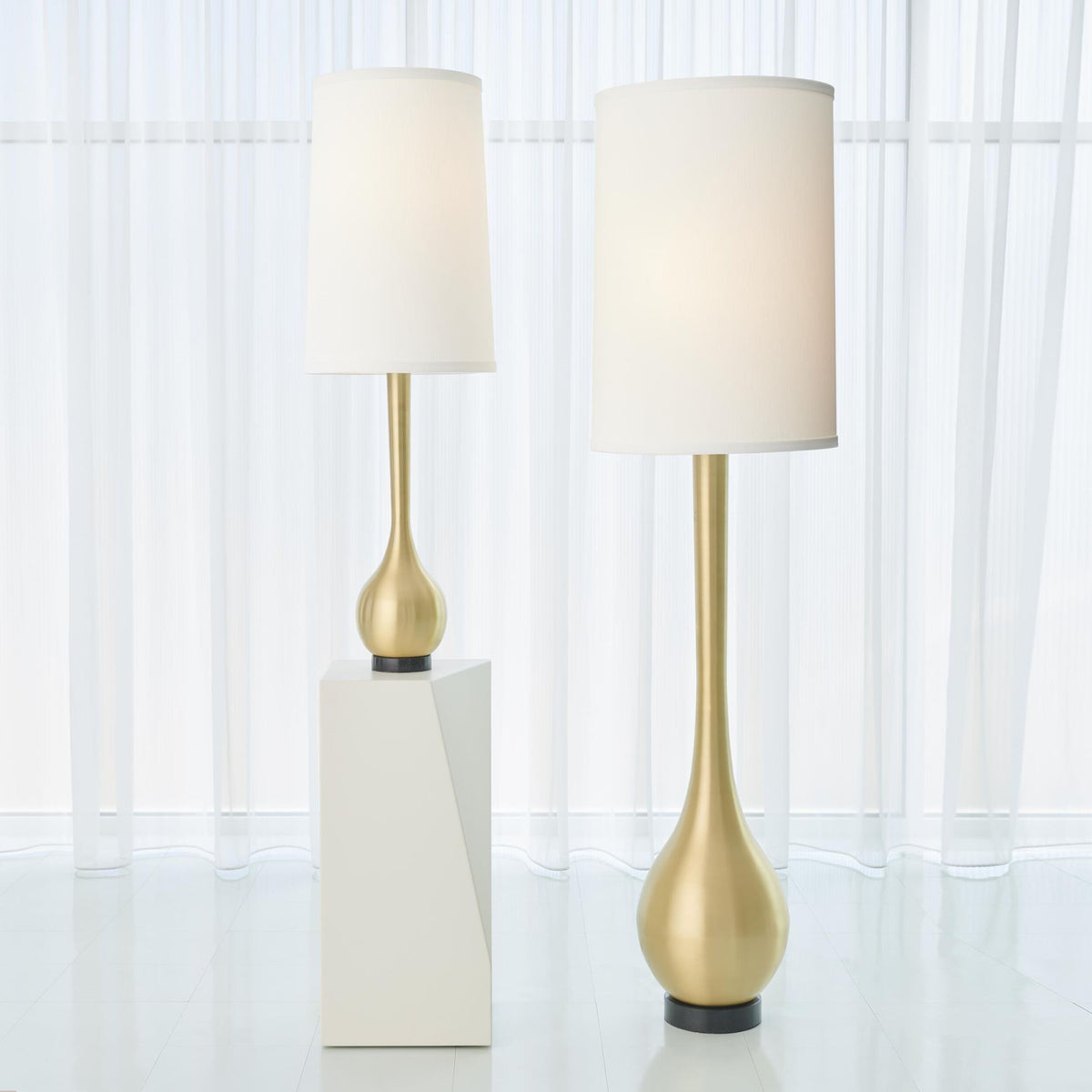 Lloyd Bulb Floor Lamp-Brushed Brass