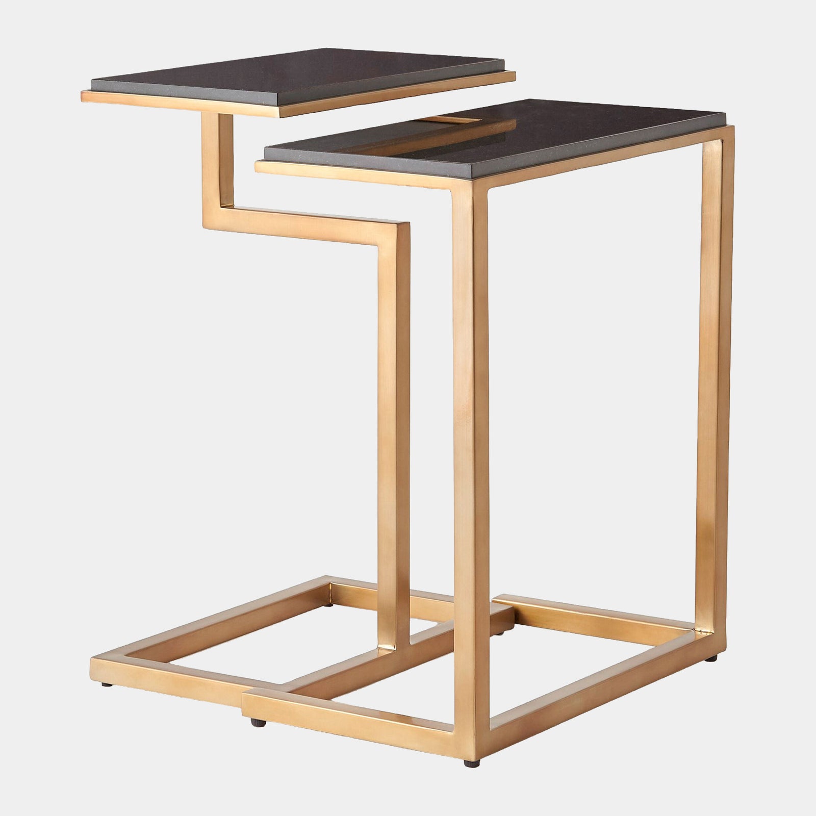 Hemsworth S/2 C Nesting Tables-Brass