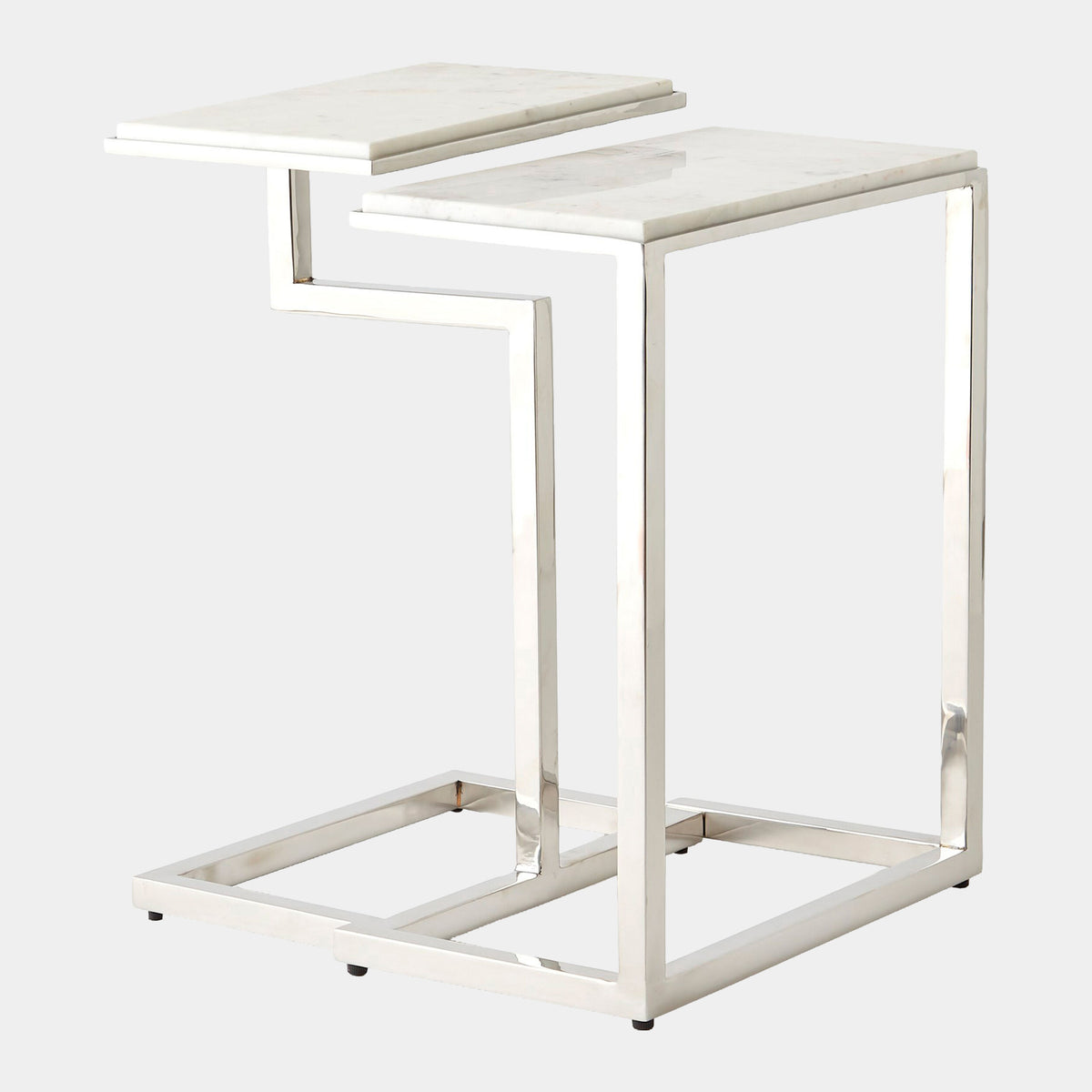 Hemsworth S/2 C Nesting Tables-Nickel