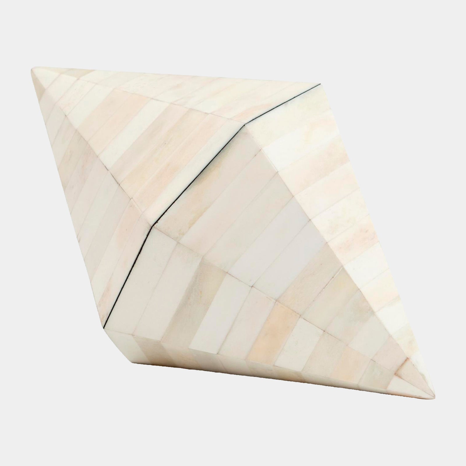 Conoid Triangle Box-White Bone