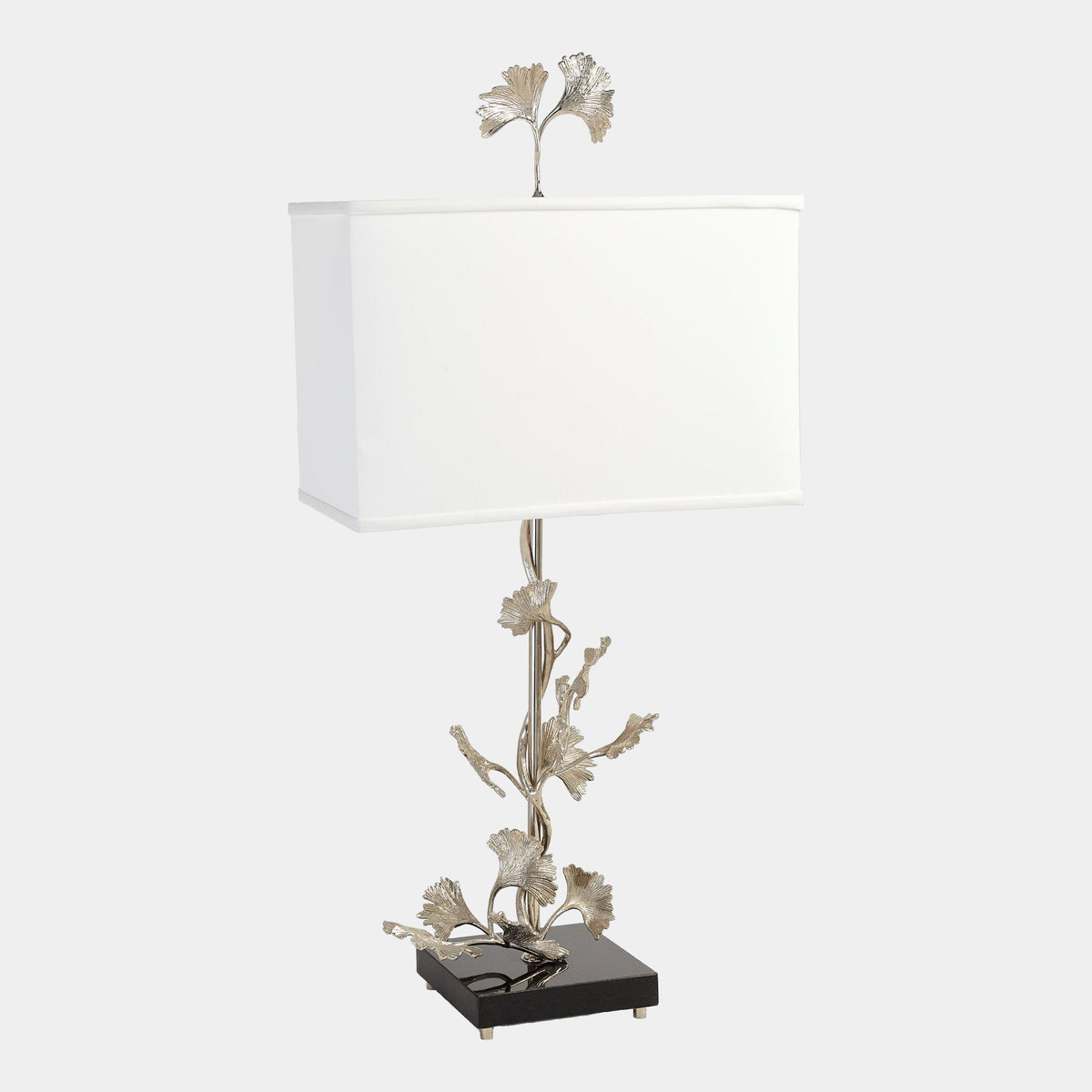 Ginkgo Table Lamp-Nickel