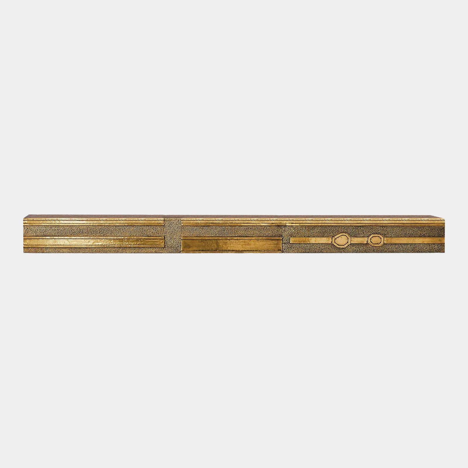Moderne Block Floating Shelf-Brass