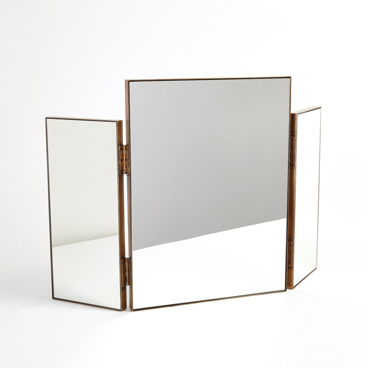 Echos Vanity Mirror-Antique Brass