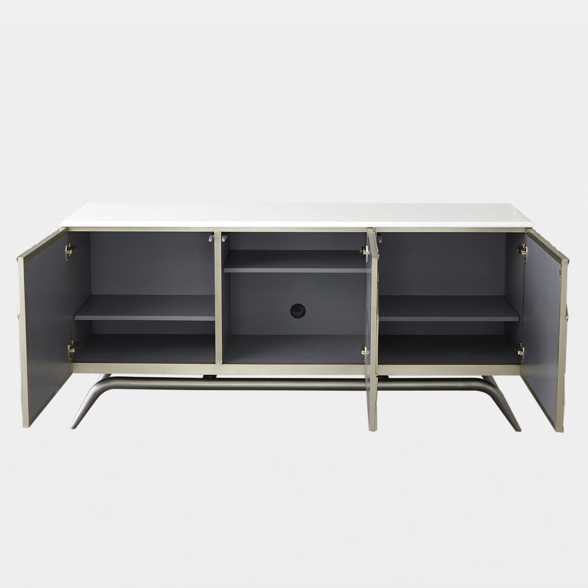 Glint Triangle Cabinet-Silver