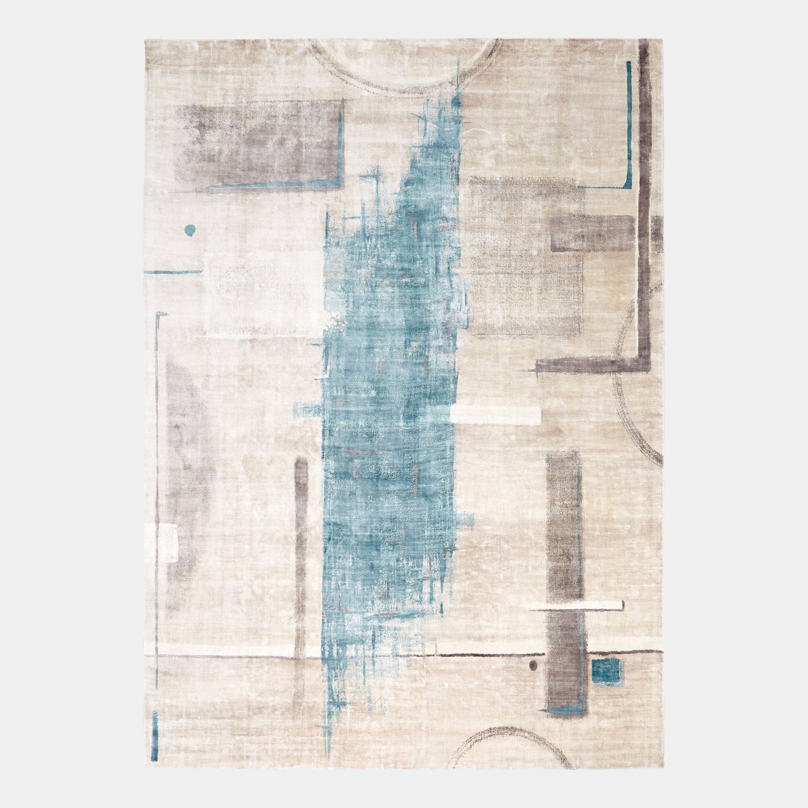 Liberty Geometric Art Rug-Blue
