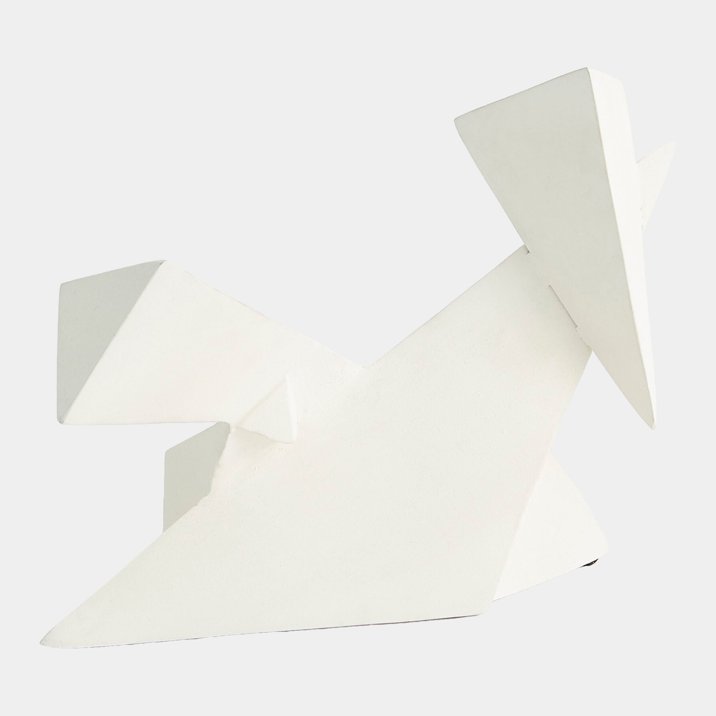 Angular Outcrop Sculpture-White-Sm