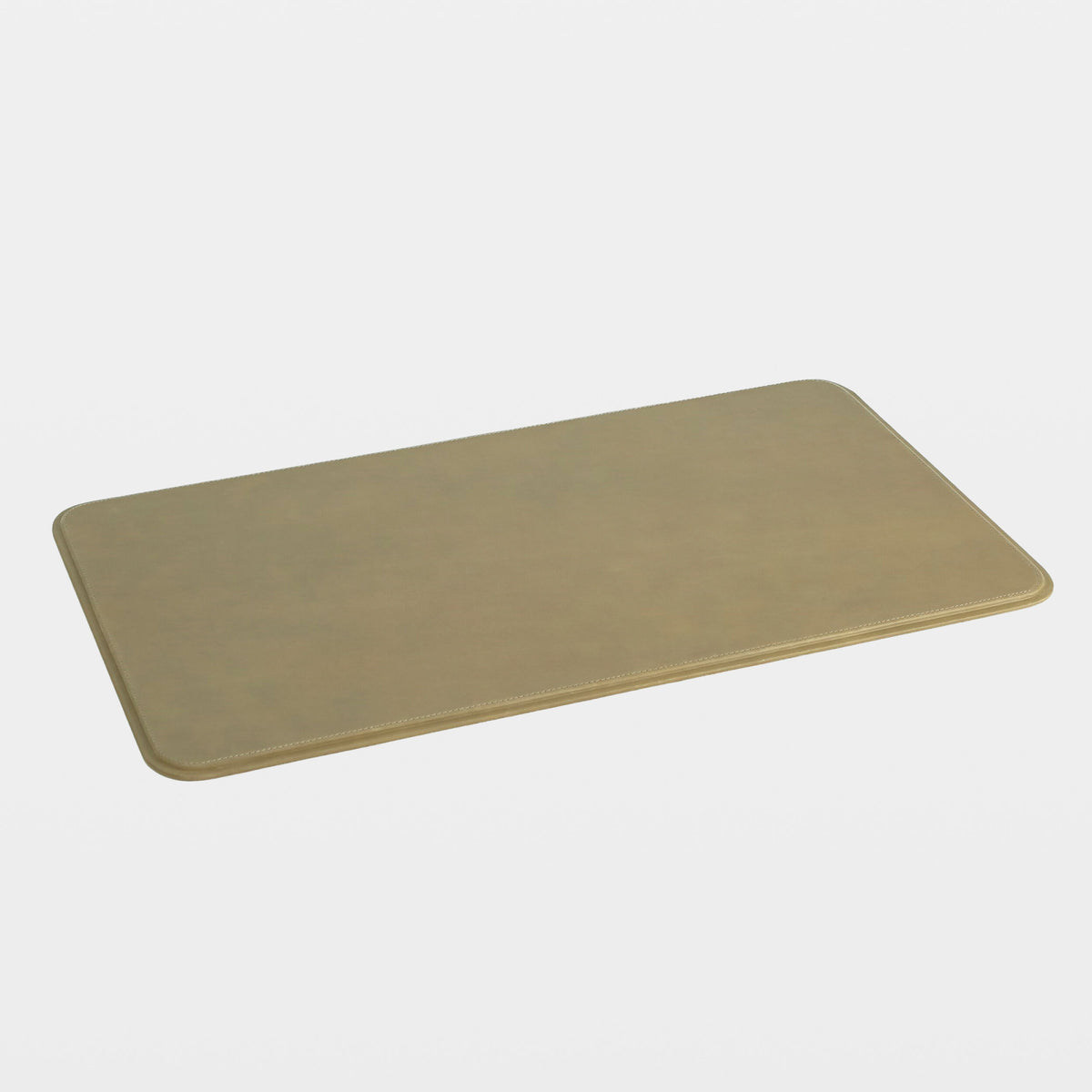 Radius Edge Leather Desk Blotter-Putty