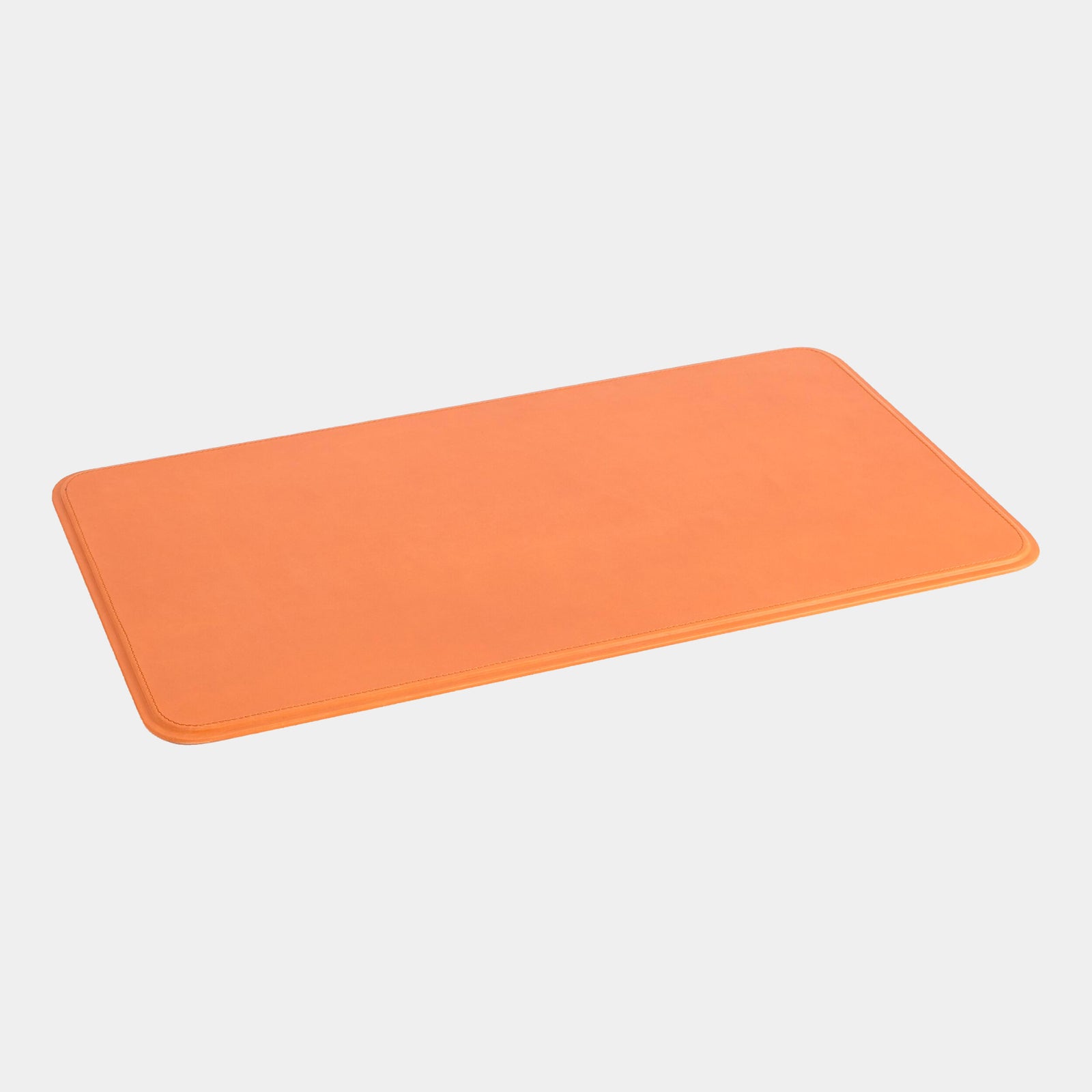 Radius Edge Leather Desk Blotter-Orange