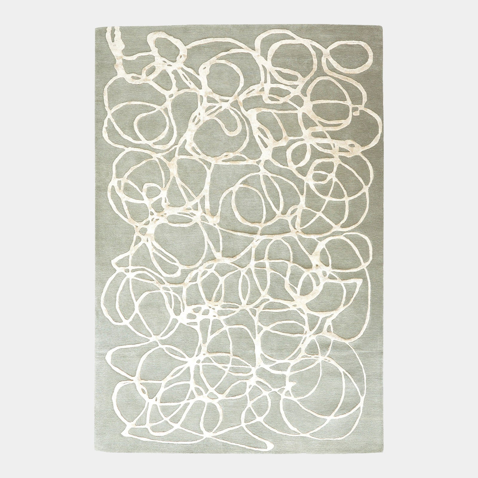 Scribble Rug-Gray/Ivory