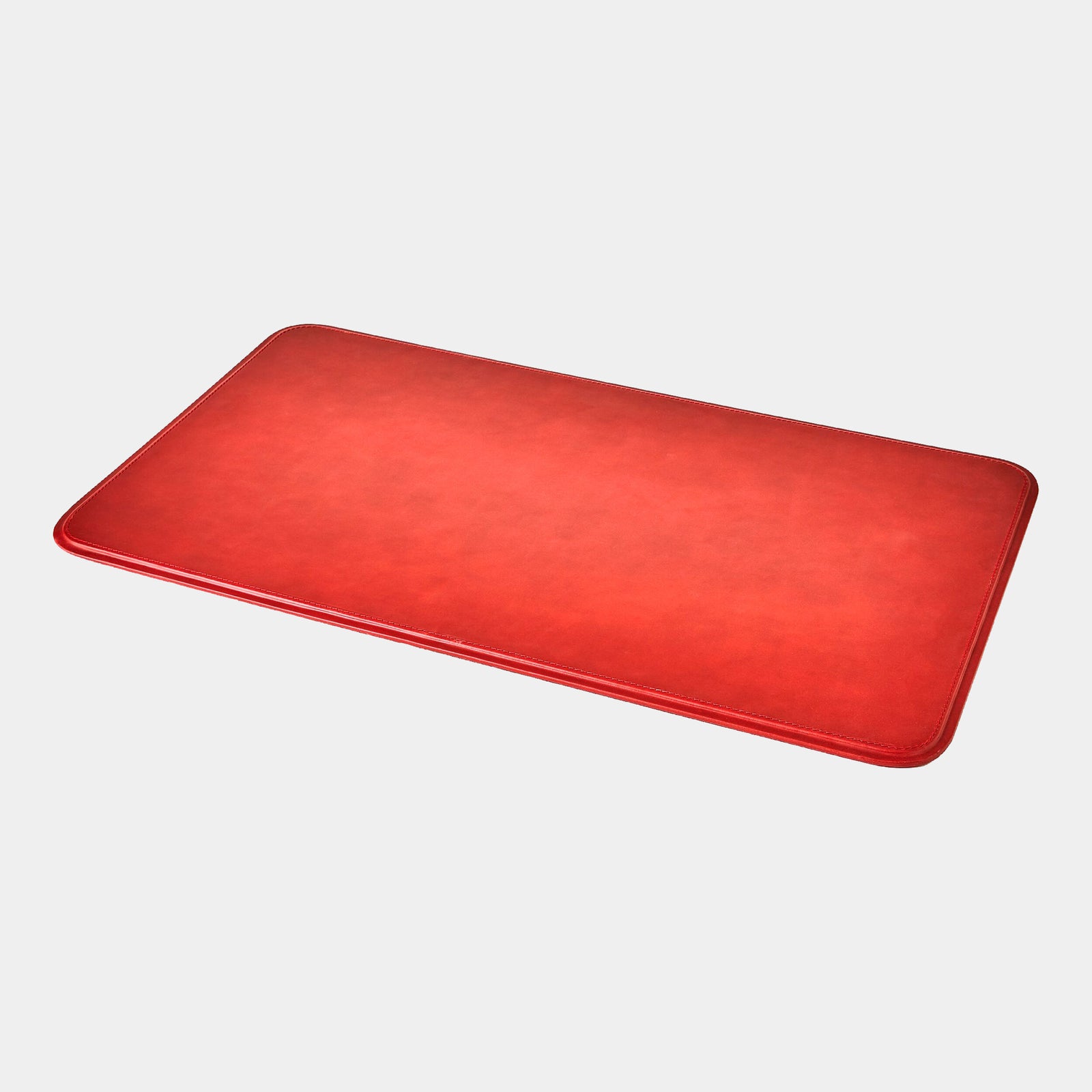 Radius Edge Leather Desk Blotter-Deep Red