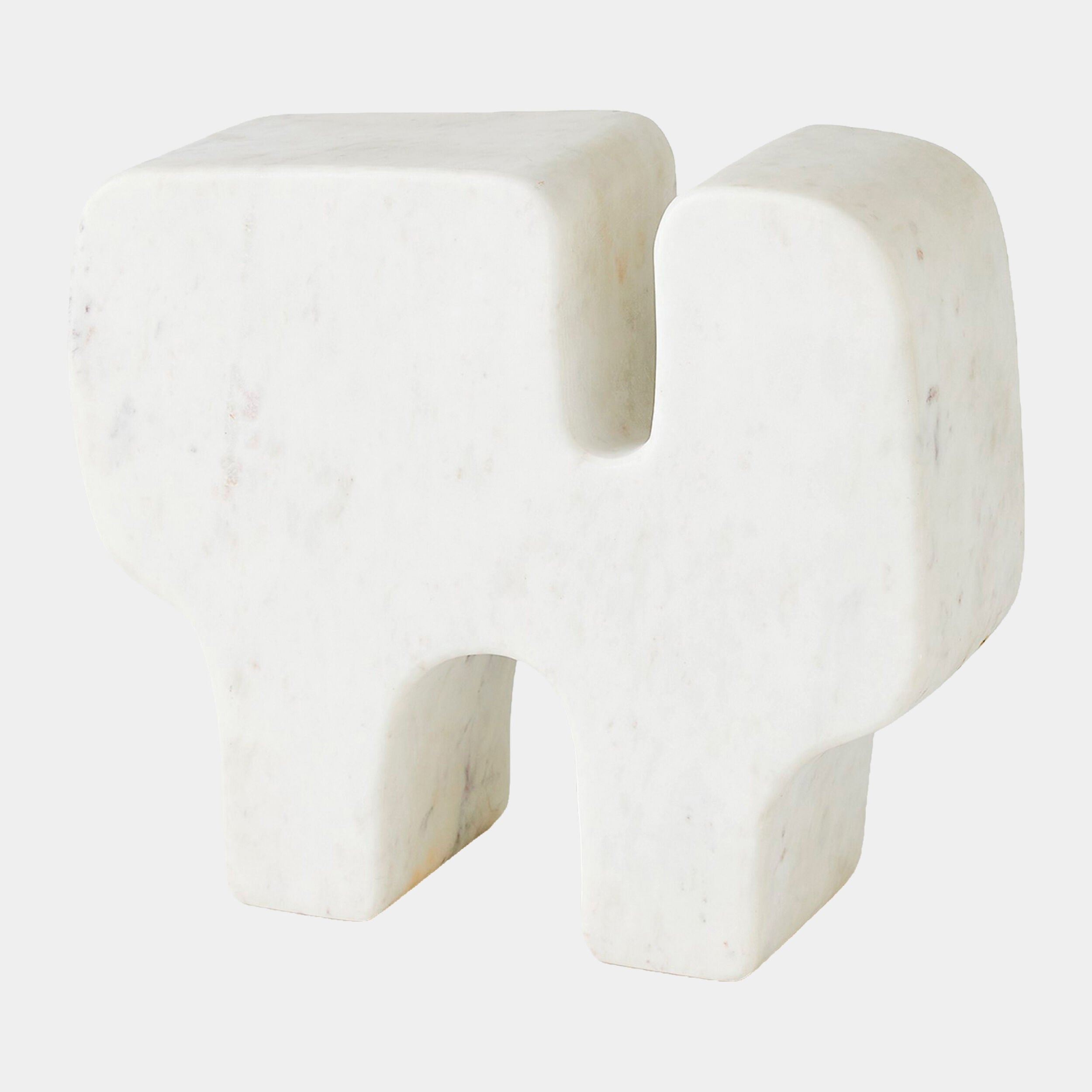 Amoeba Marble Sculpture-White