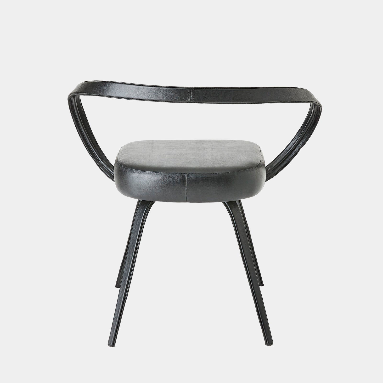 Pelle Curved Chair-Black