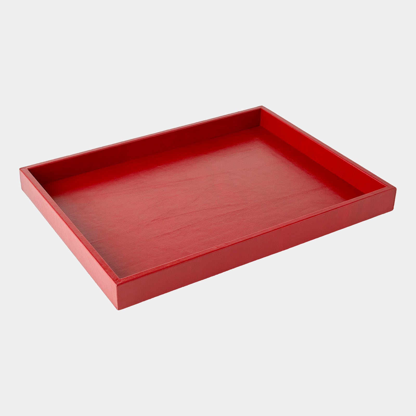 Pelo Tray-Deep Red Leather
