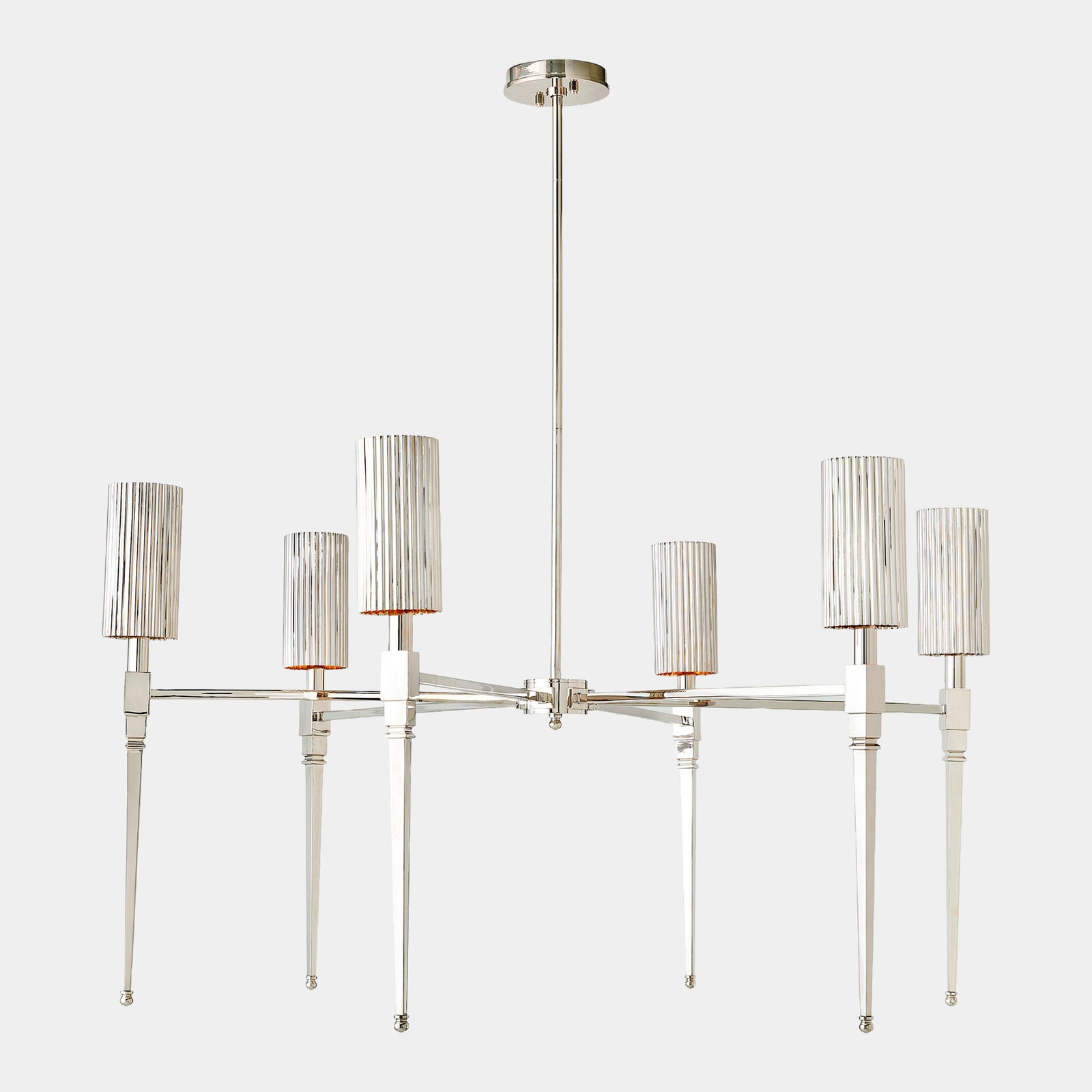 Golina Fluted Chandelier-Nickel