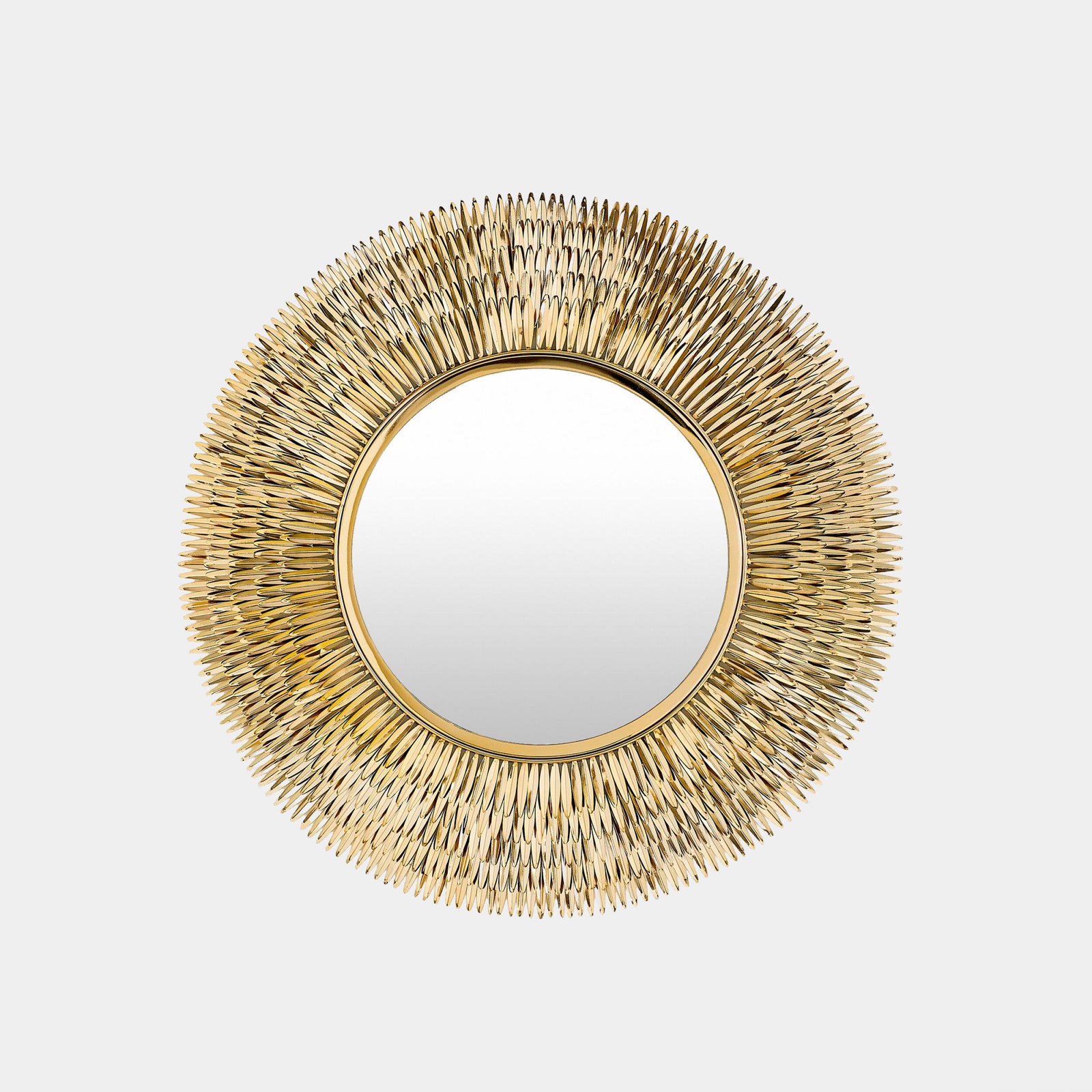 Quill Burst Mirror-Brass
