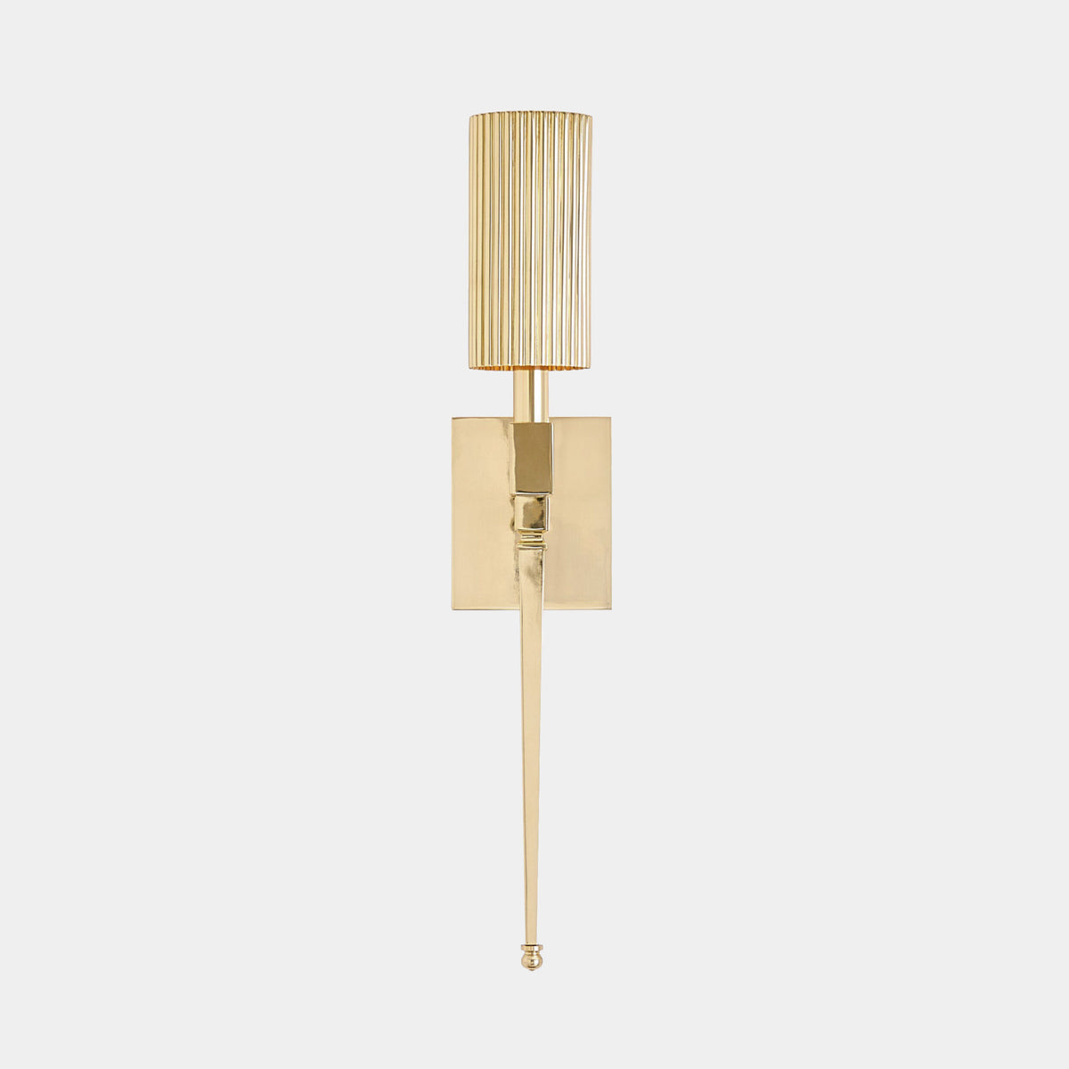 Golino Fluted Single Sconce-Brass