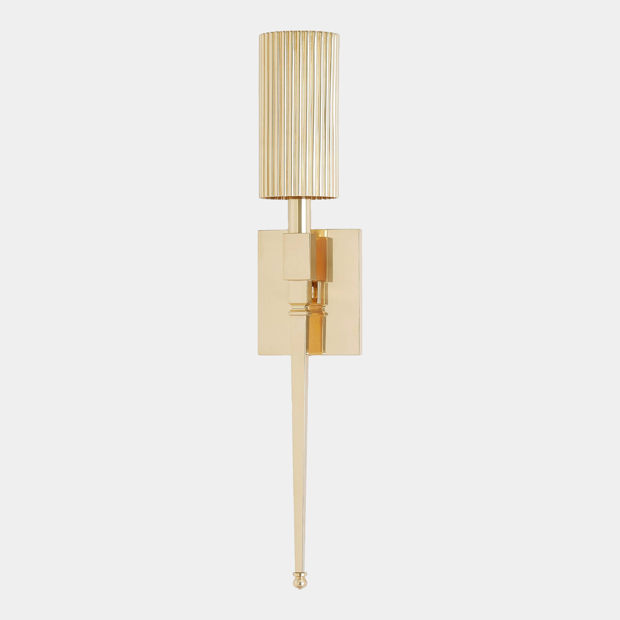 Golino Fluted Single Sconce-Brass