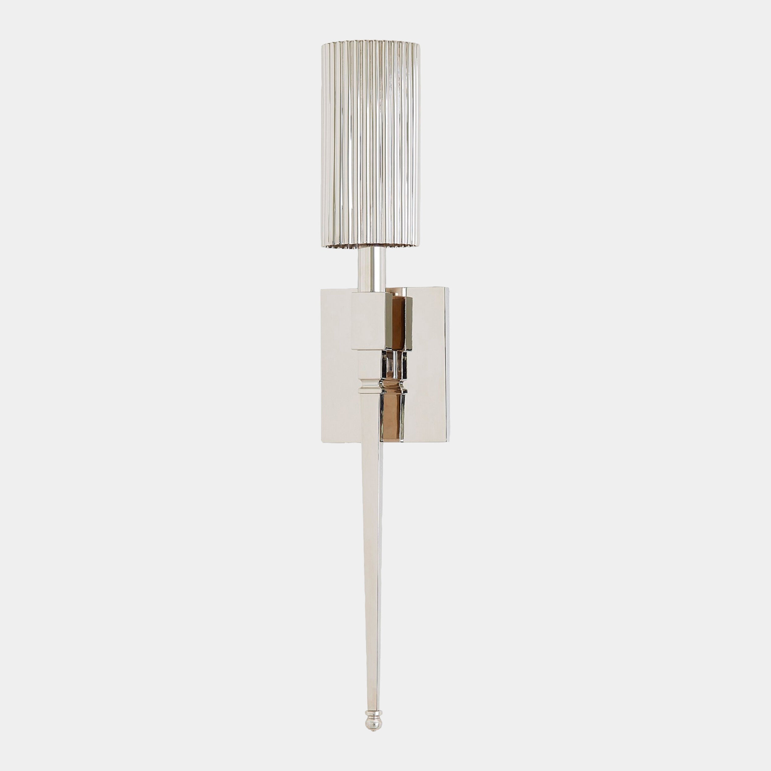 Golino Fluted Single Sconce-Nickel