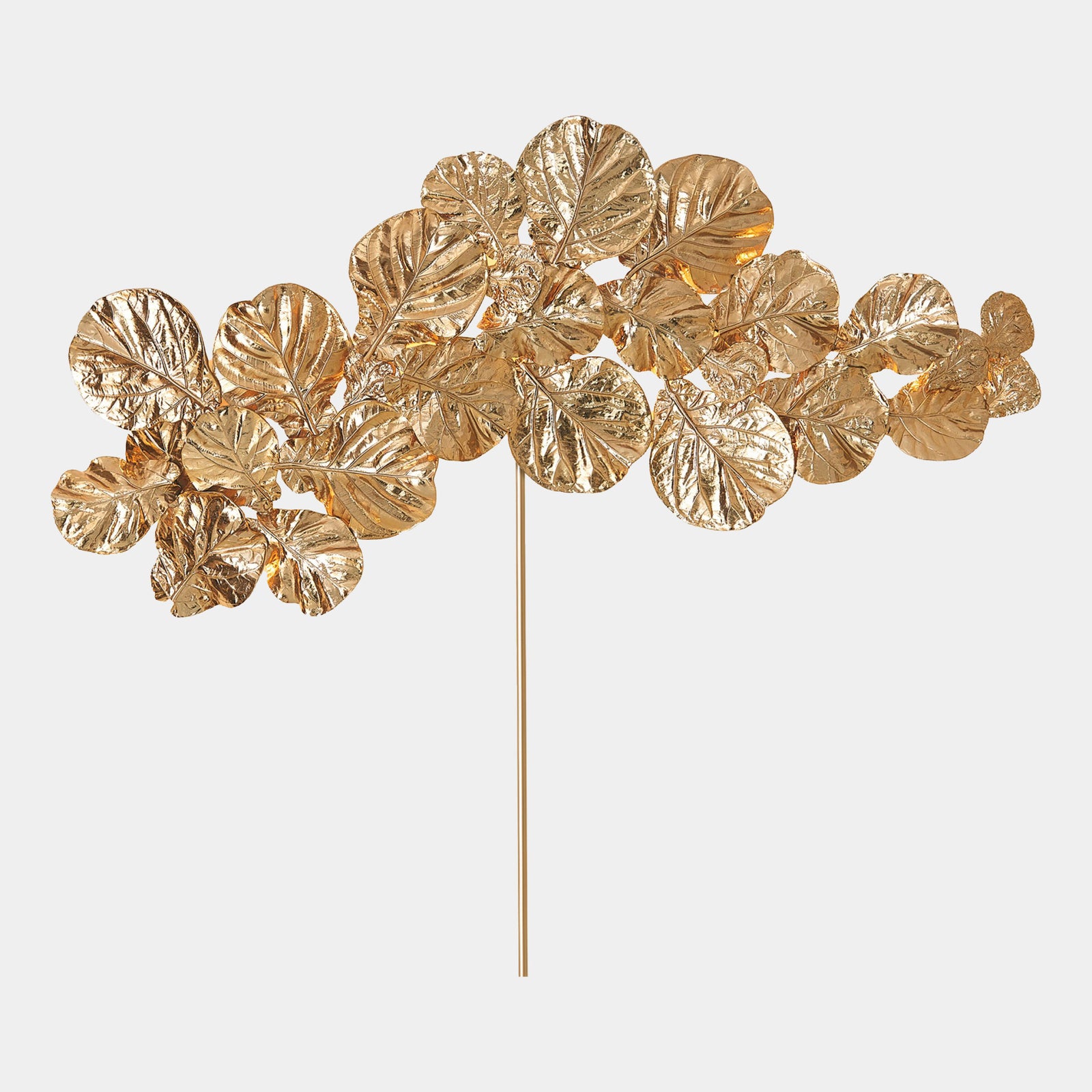 Fiddle Fig Lighted Wall Decor-Brass
