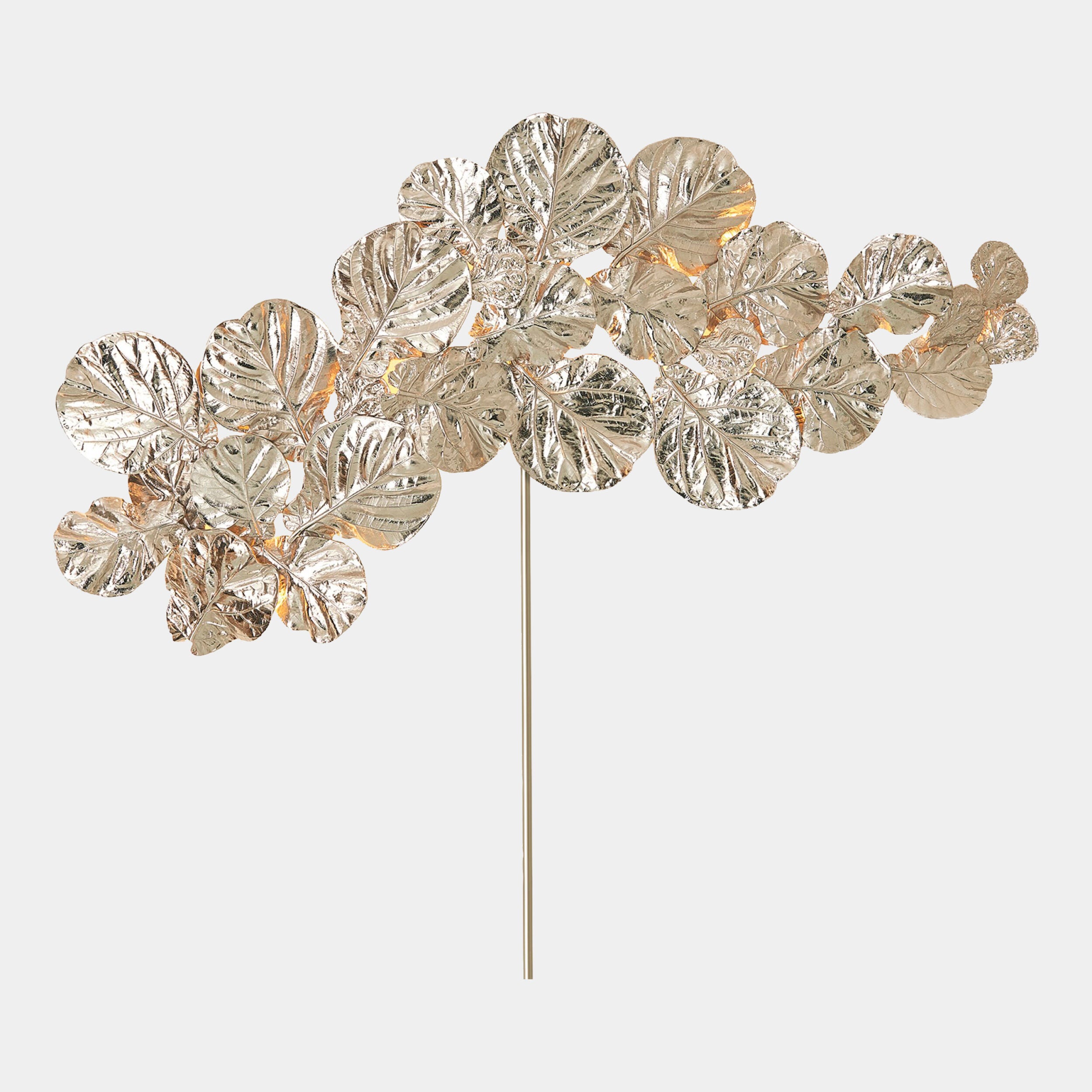 Fiddle Fig Lighted Wall Decor-Nickel