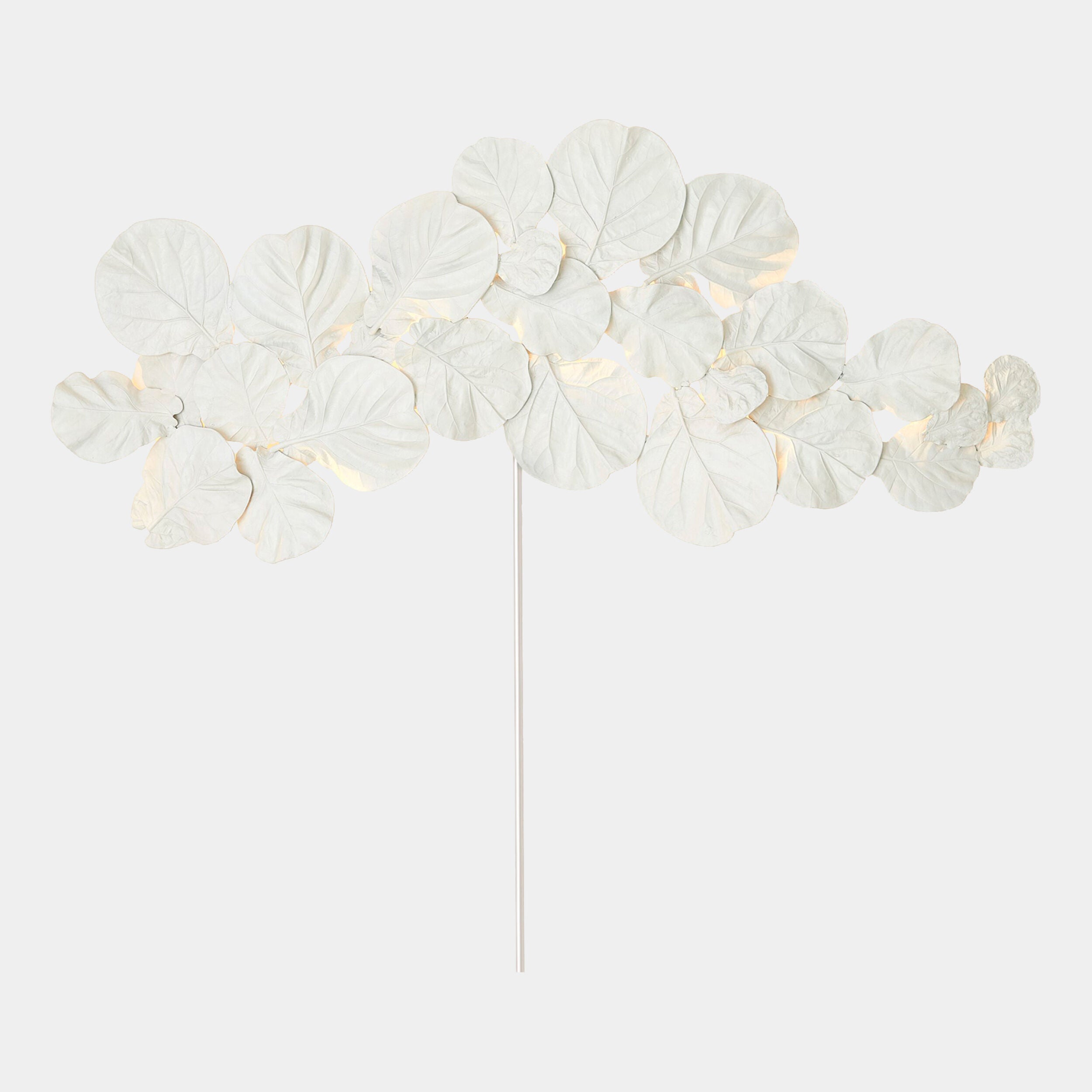 Fiddle Fig Lighted Wall Decor-White