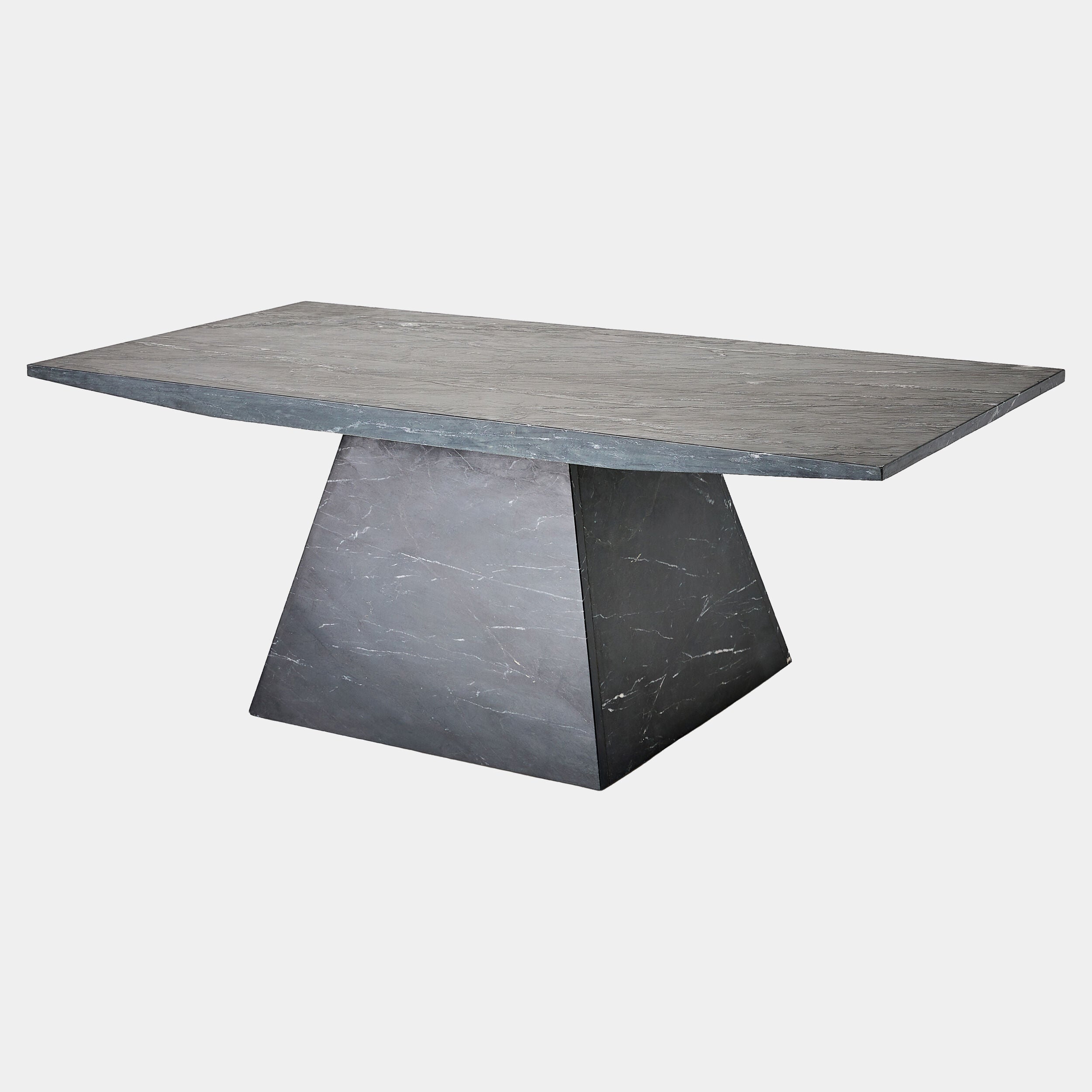 Aero Cocktail Table-Black Leathered Marble