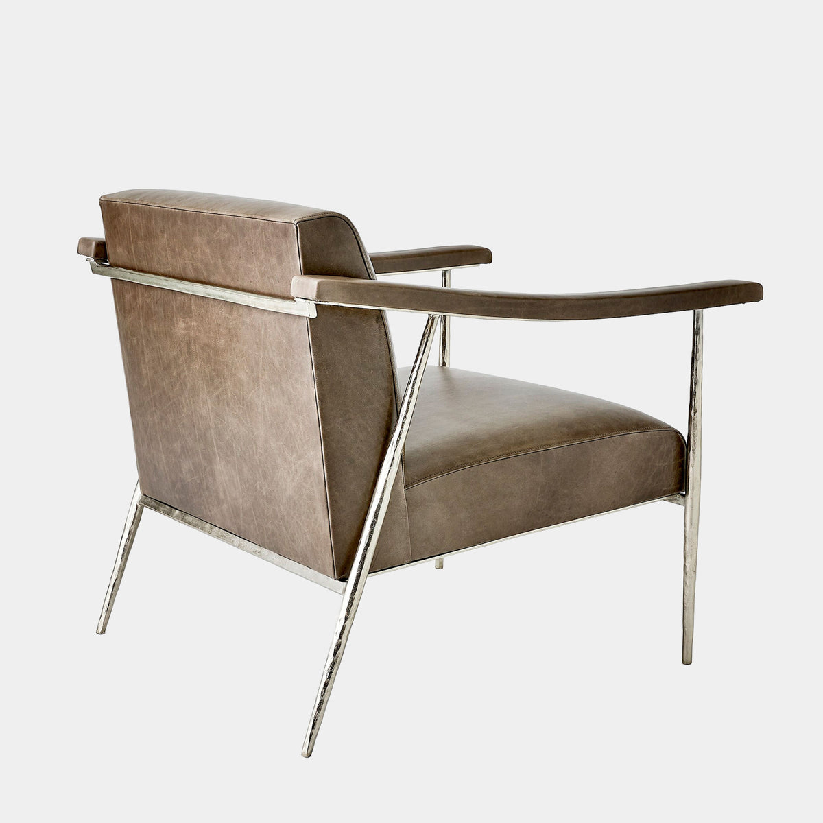 L. Brooks Leather Chair-Nickel