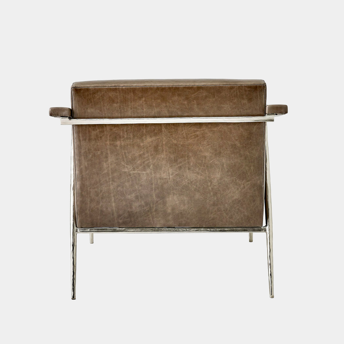 L. Brooks Leather Chair-Nickel