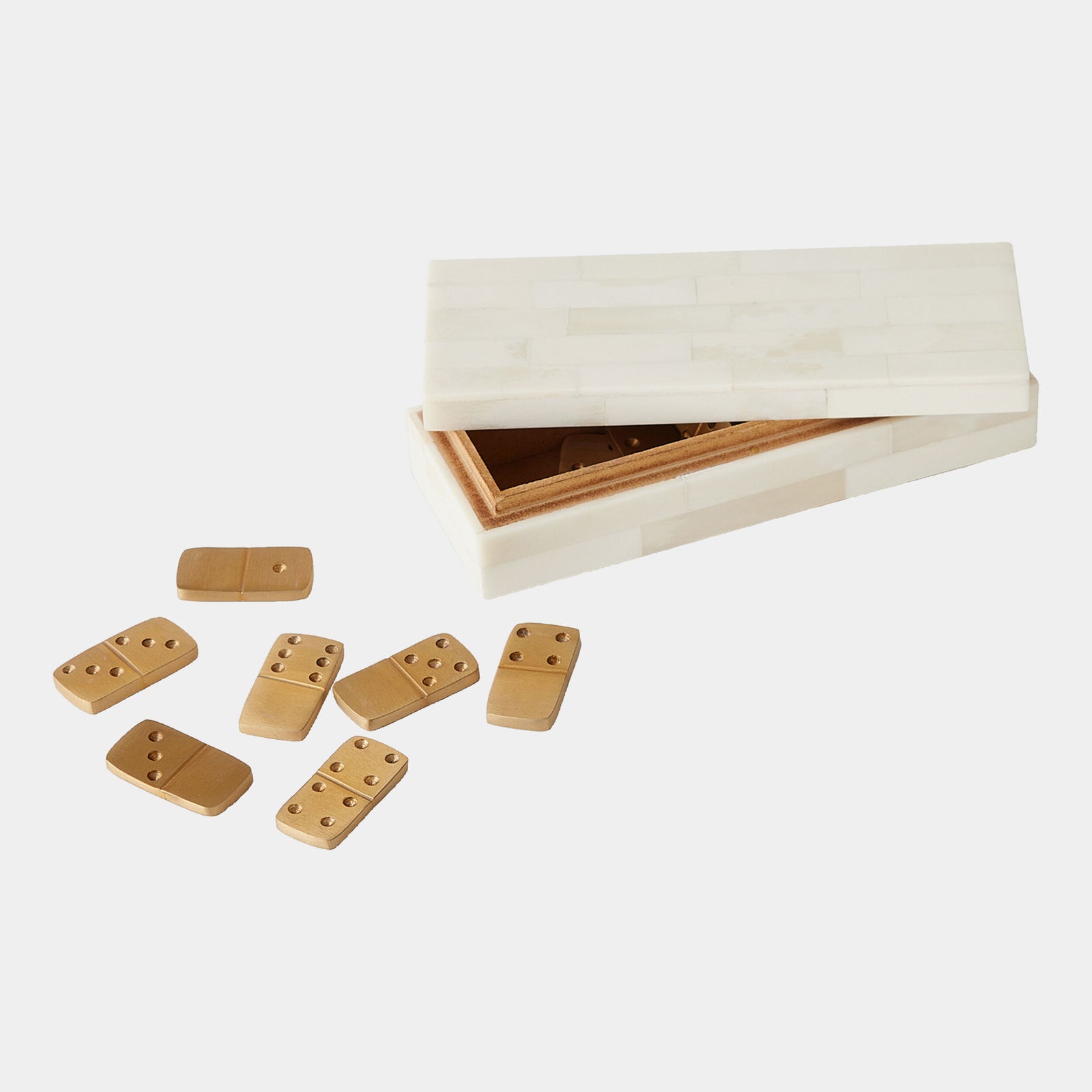 Tatanka Boxed Domino Set-White