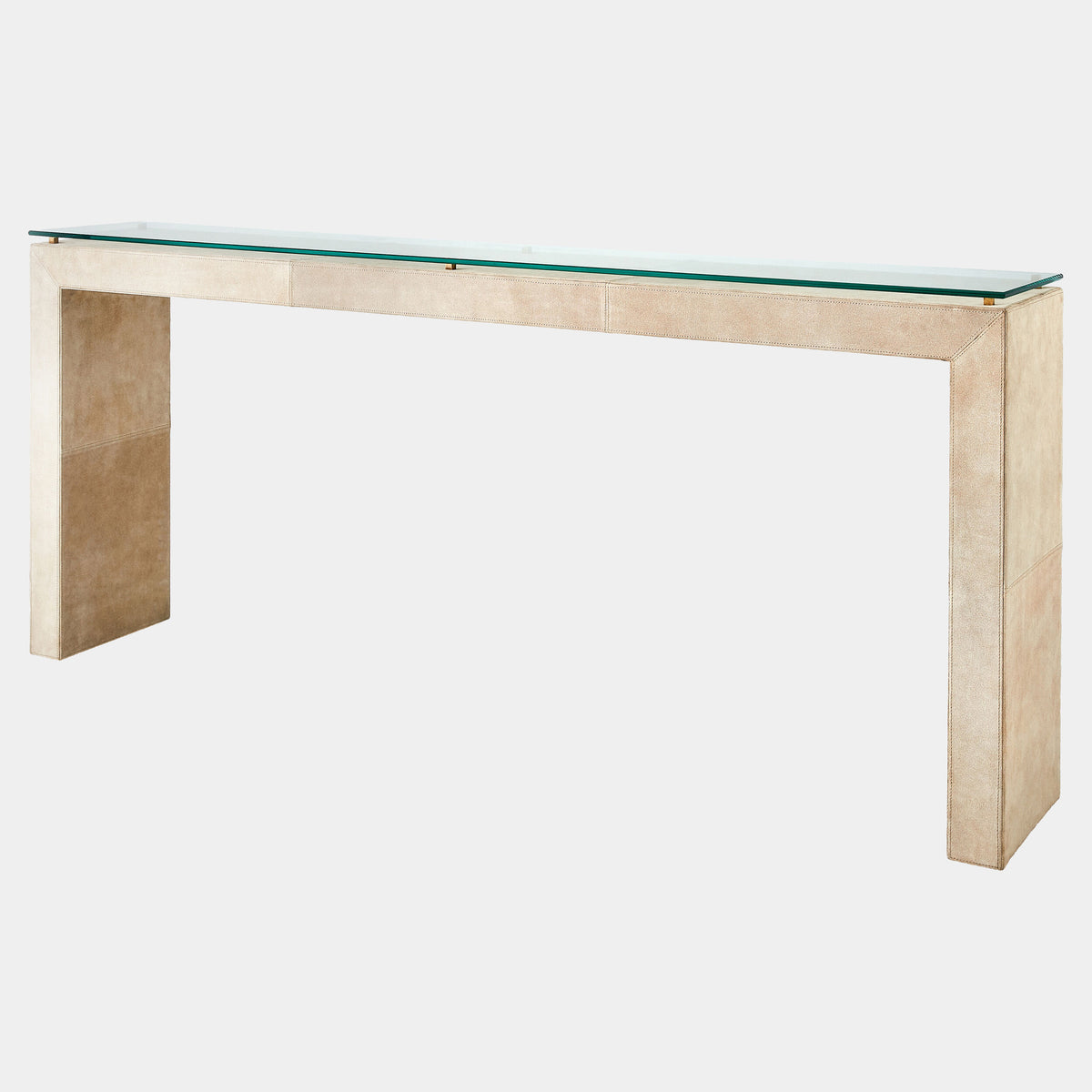 Posh Console-Parchment Suede