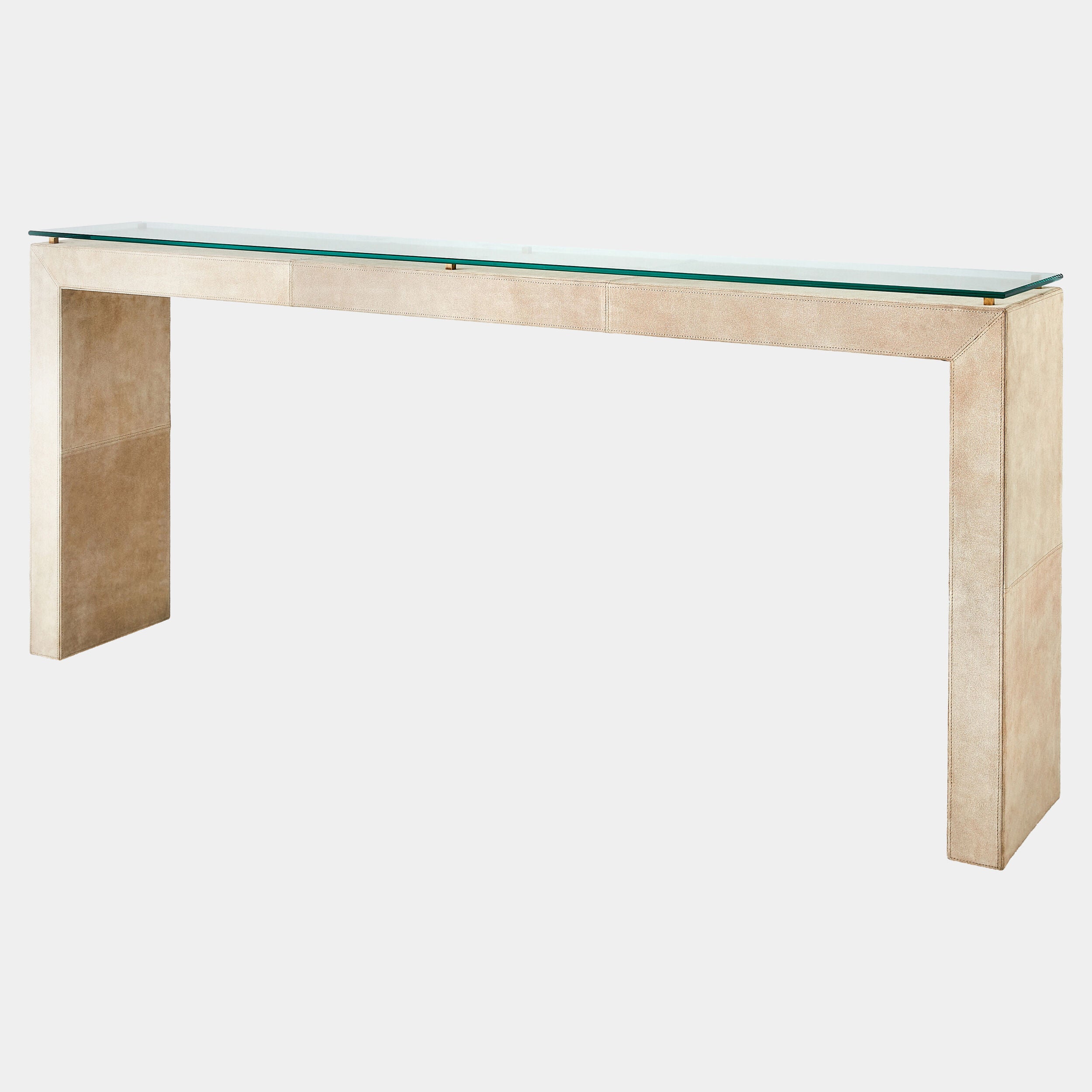 Posh Console-Parchment Suede