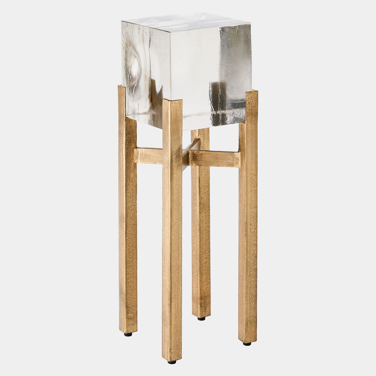 Ice Block Table-Single-Antique Gold