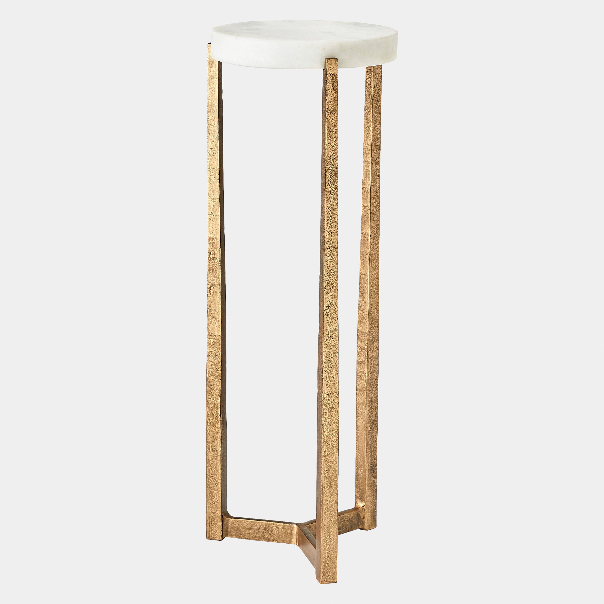 Laura Marble Disk Table-Antique Gold