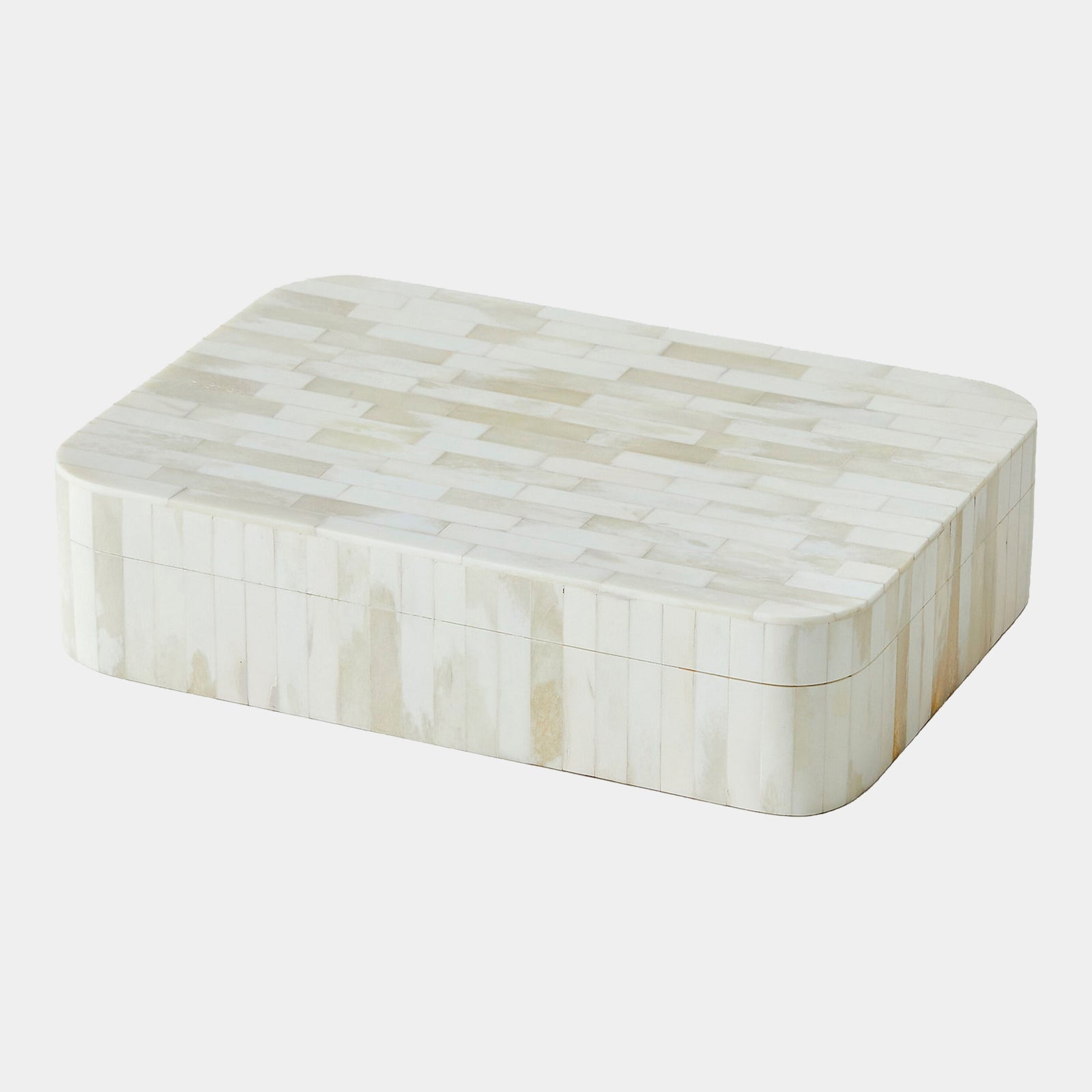 Super Ellipse Box-White Bone-Lg