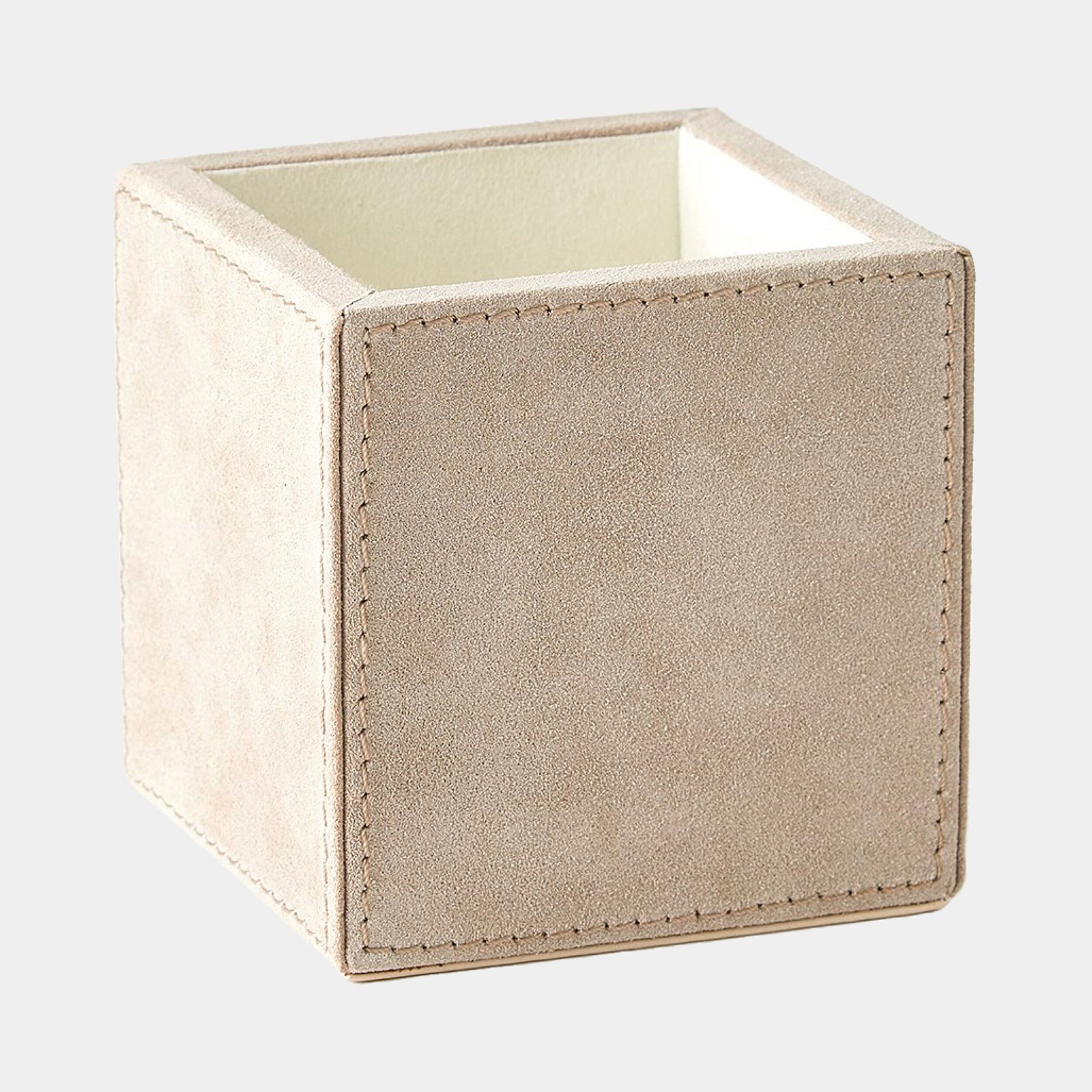 Posh Pencil Cup-Parchment Suede