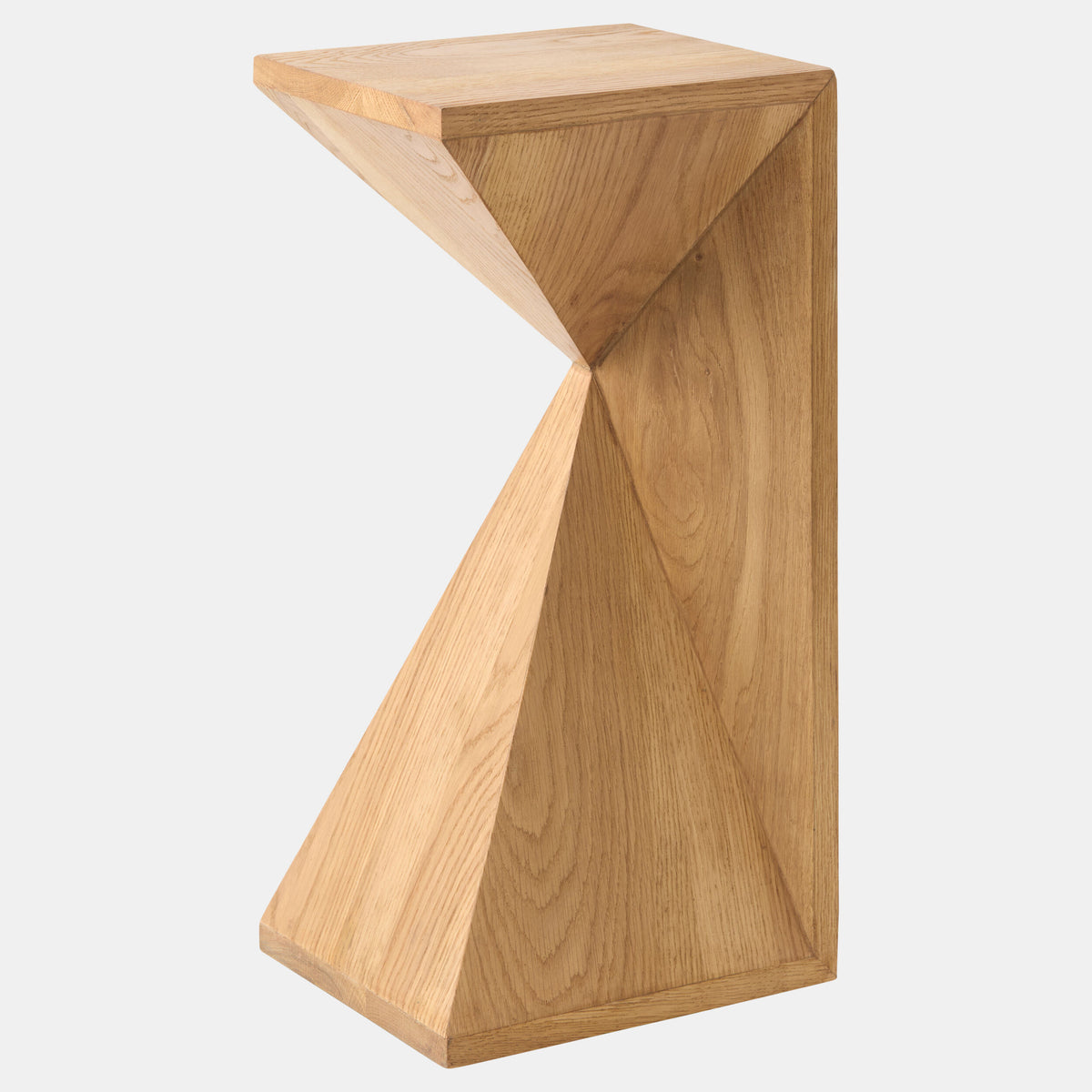 Asymmetrical Angle Side Table-Oak