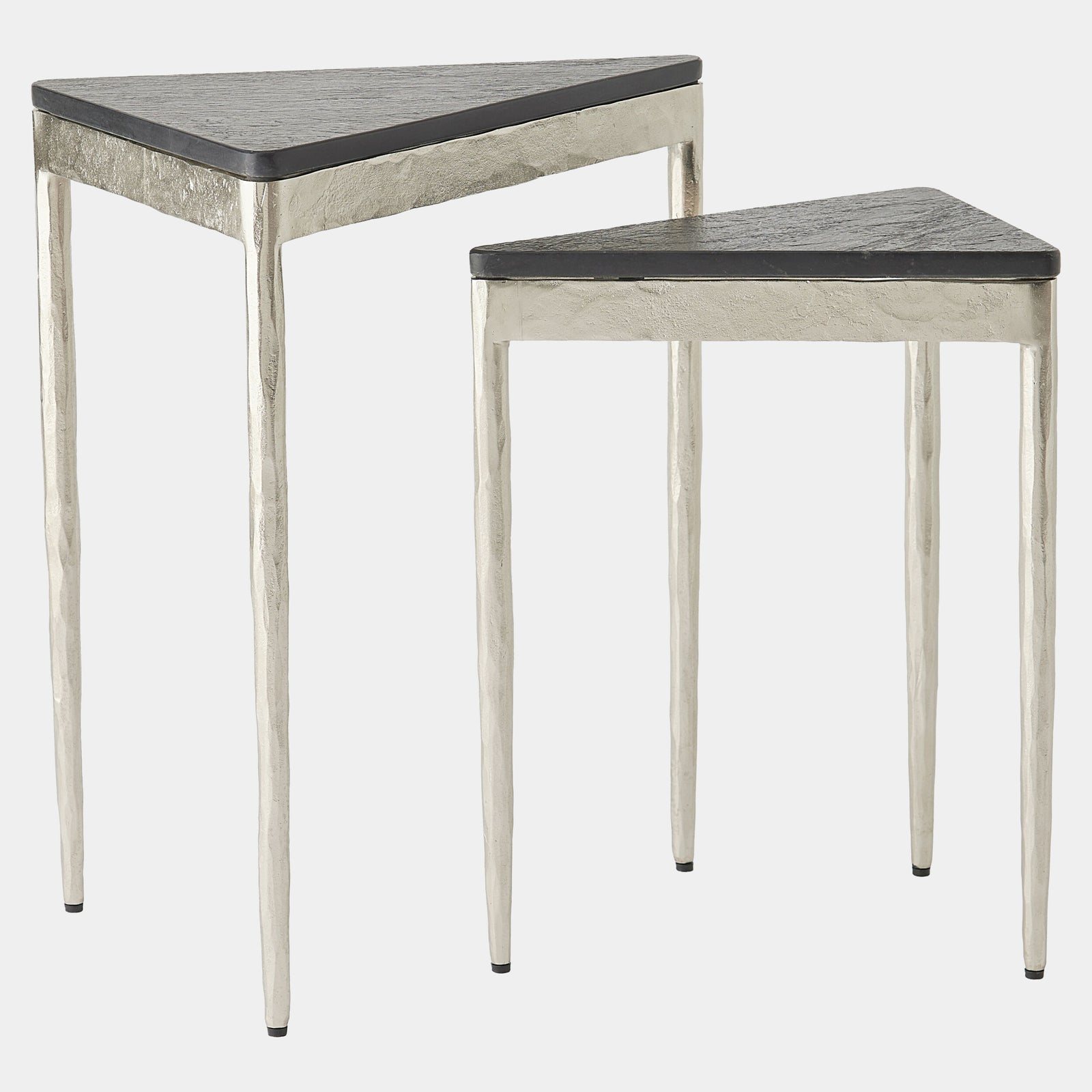 Mowry S/2 Triangular Nesting Tables-Nickel