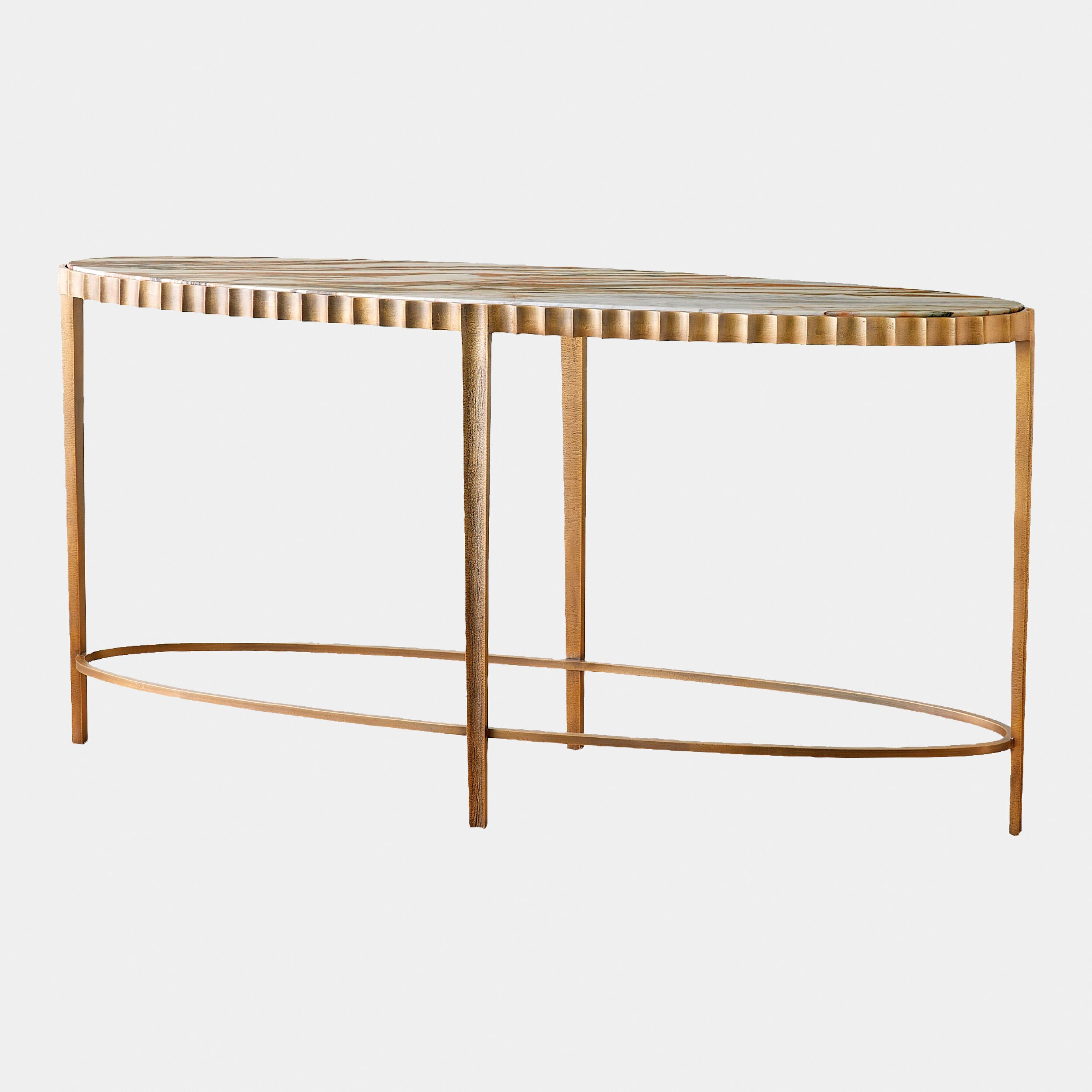 Liberty Console-Vintage Brass/Gold Marble