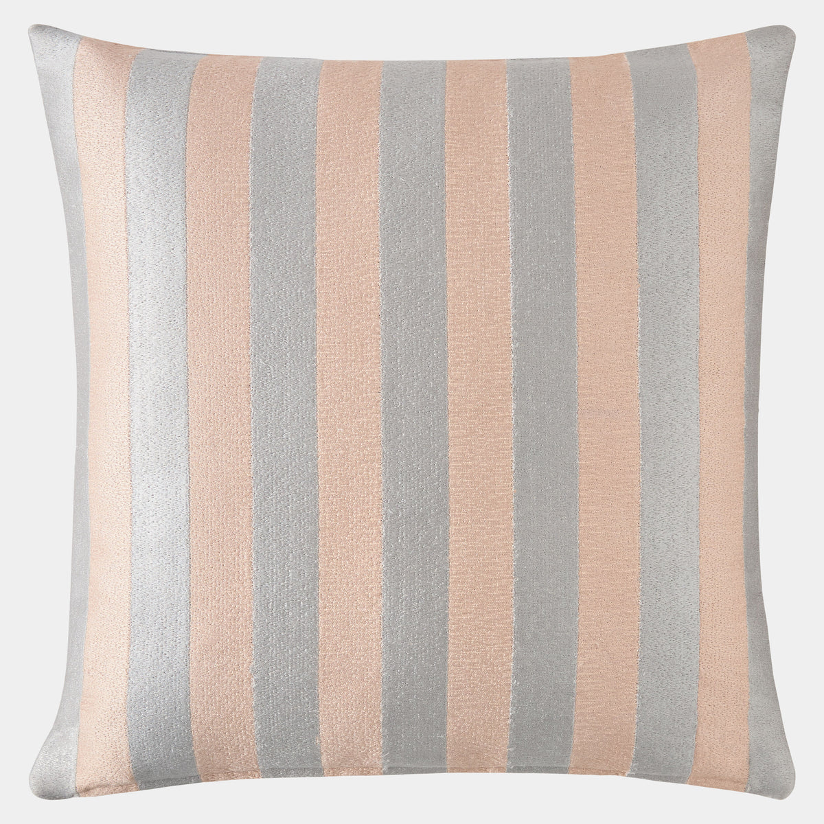Palermo Stripe Pillow-Pink/Gray