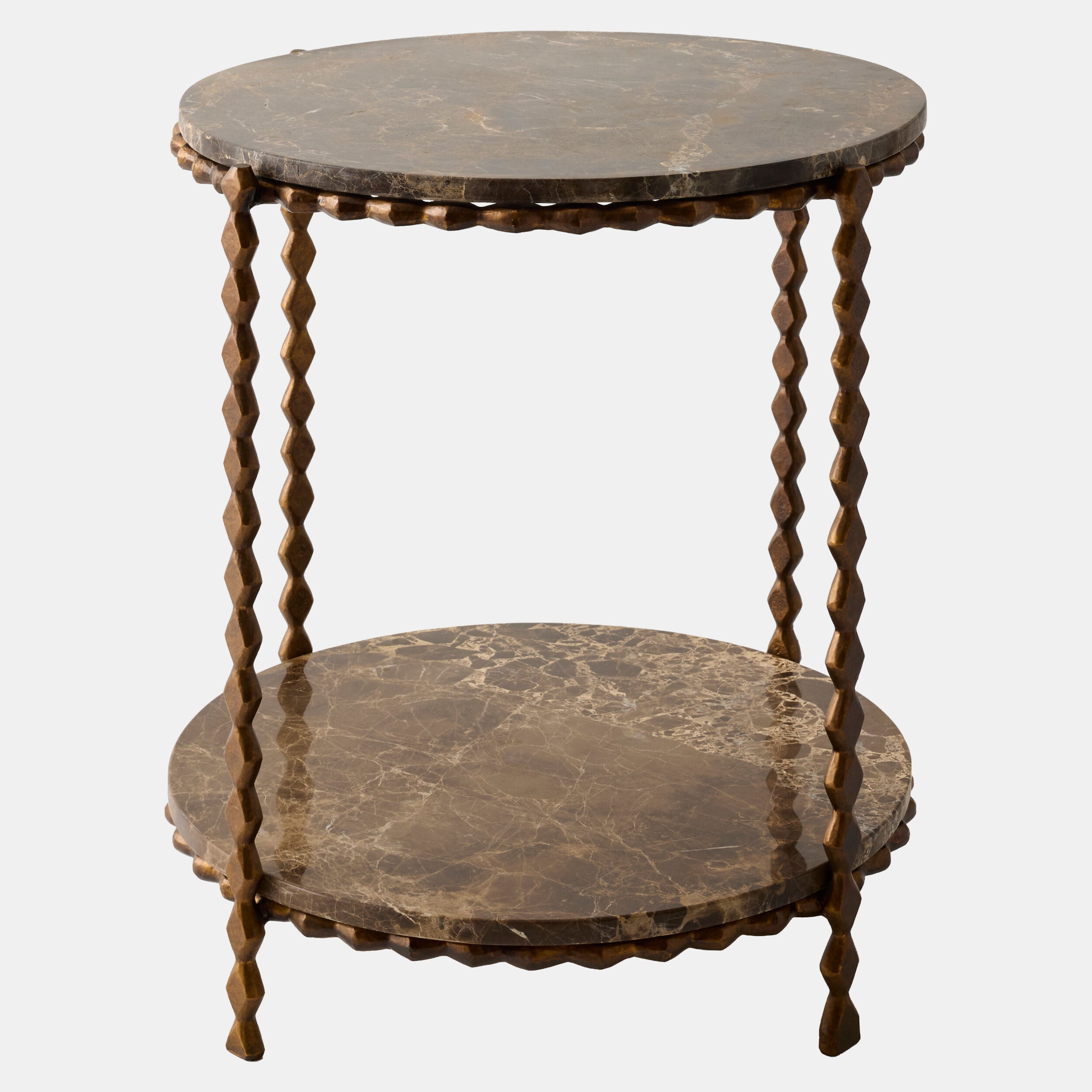 Pinkered Side Table-Emperador