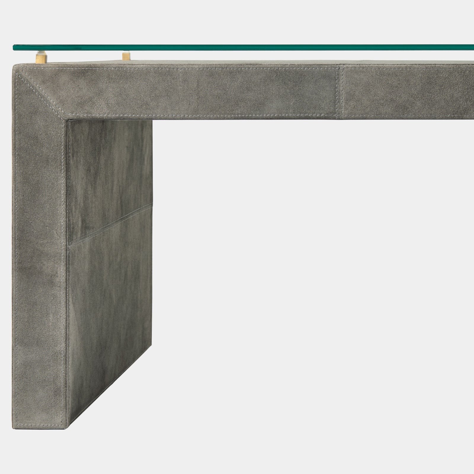 Posh Cocktail Table-Gray Suede