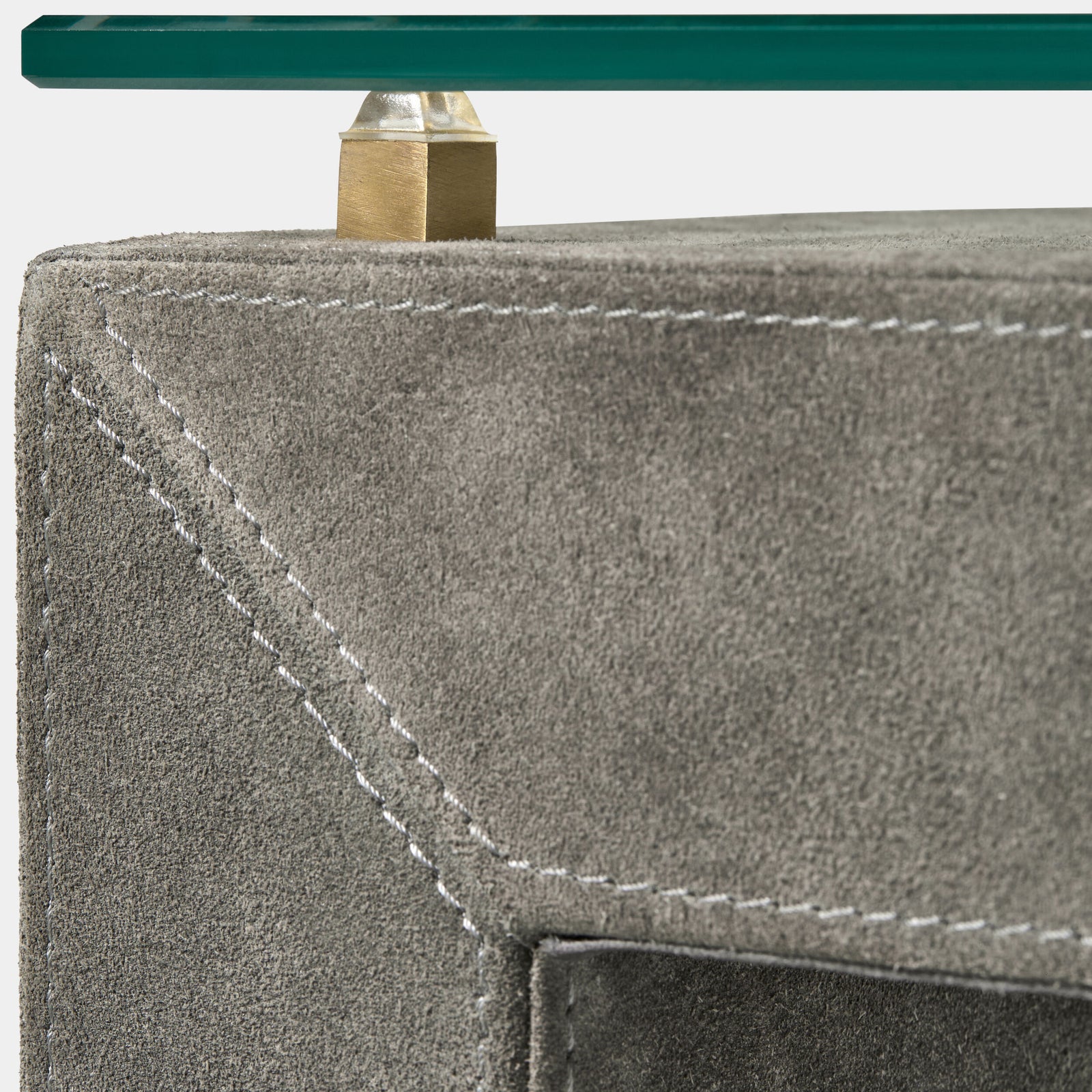 Posh Cocktail Table-Gray Suede