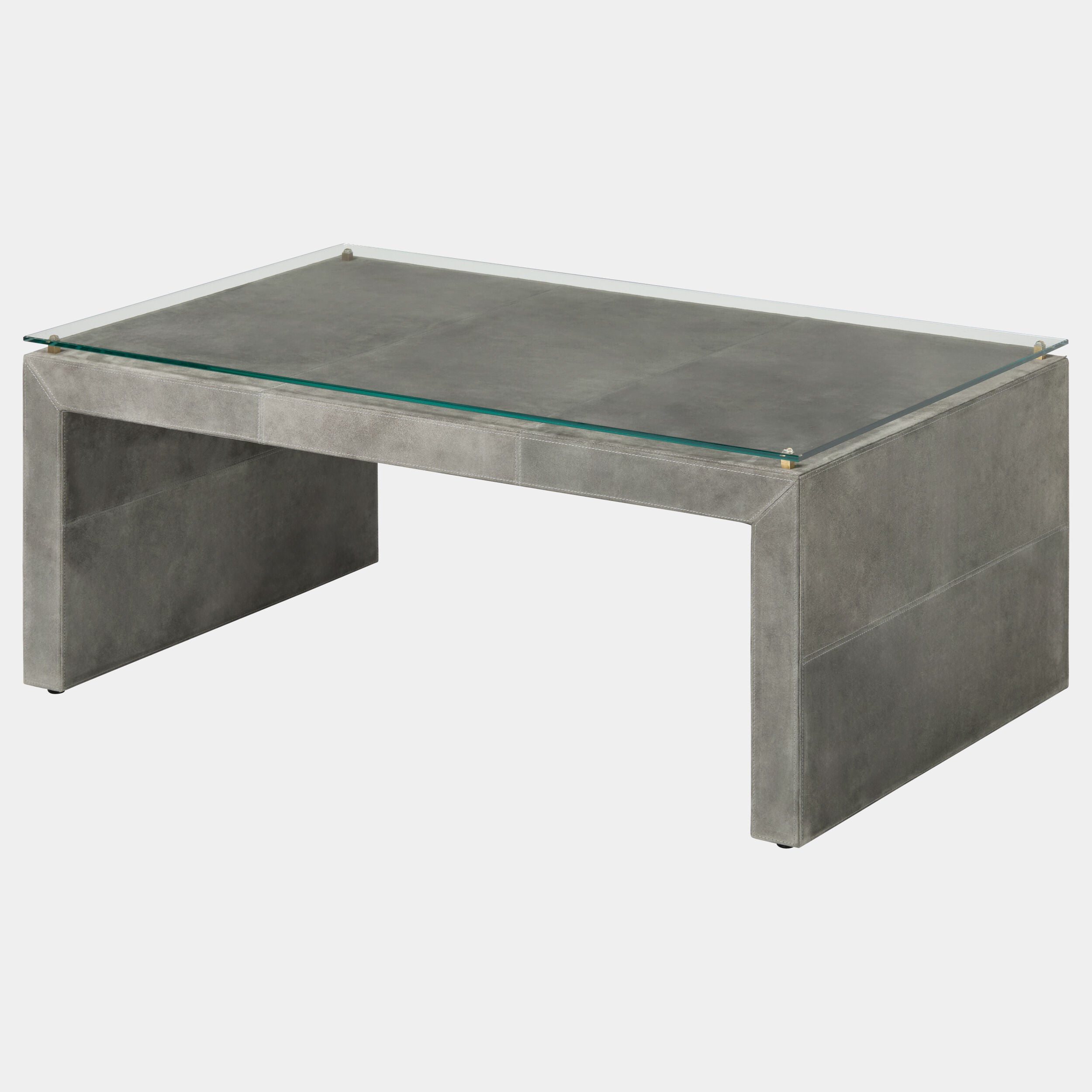 Posh Cocktail Table-Gray Suede