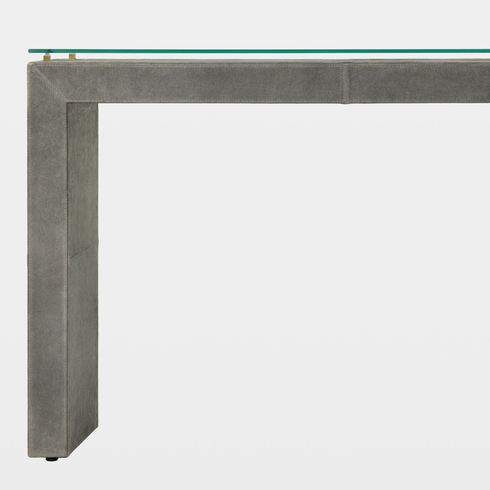 Posh Console-Gray Suede