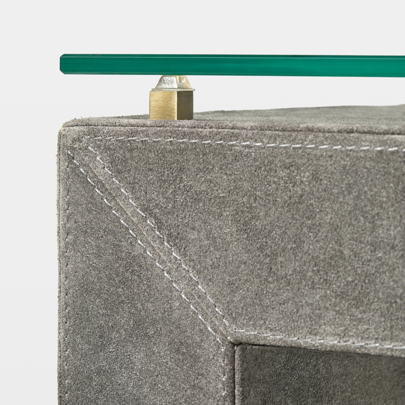 Posh Console-Gray Suede