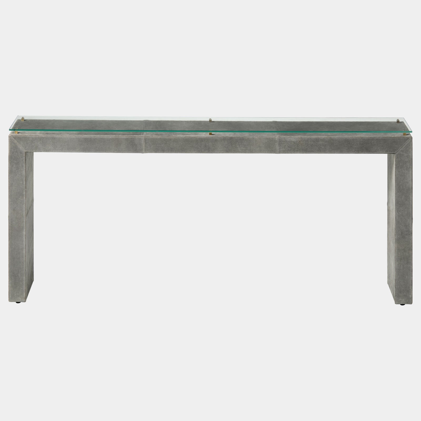 Posh Console-Gray Suede